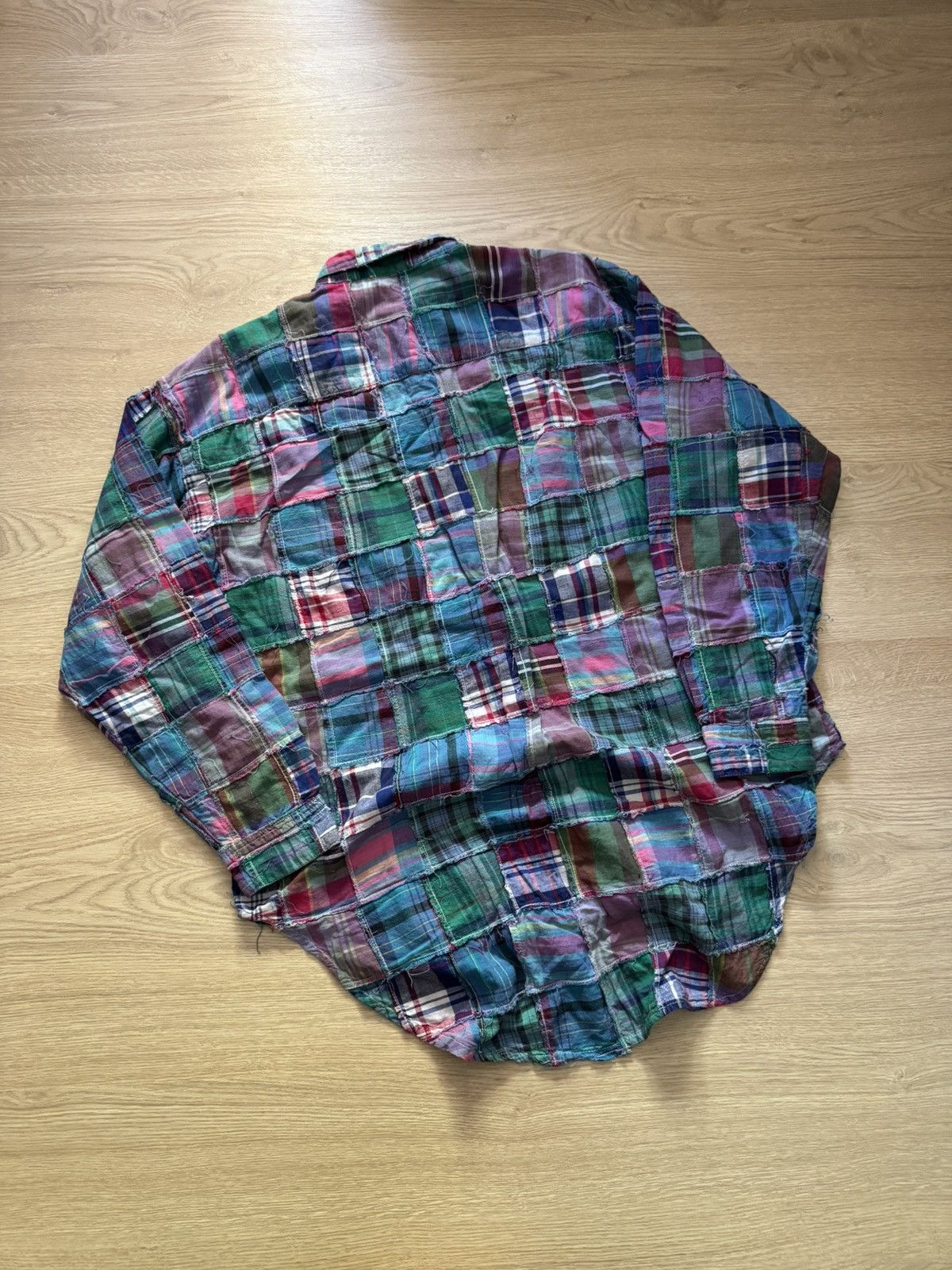 Vintage Vintage 90’s y2k Patchwork Handmade Japanese Rare Shirt Size US XL / EU 56 / 4 - 7 Thumbnail