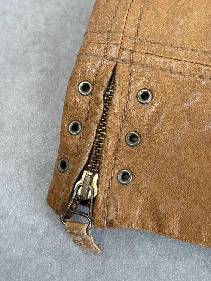Diesel 2000s Diesel Camel Leather Multi-Pocket Leather Jacket Size US M / EU 48-50 / 2 - 9 Thumbnail