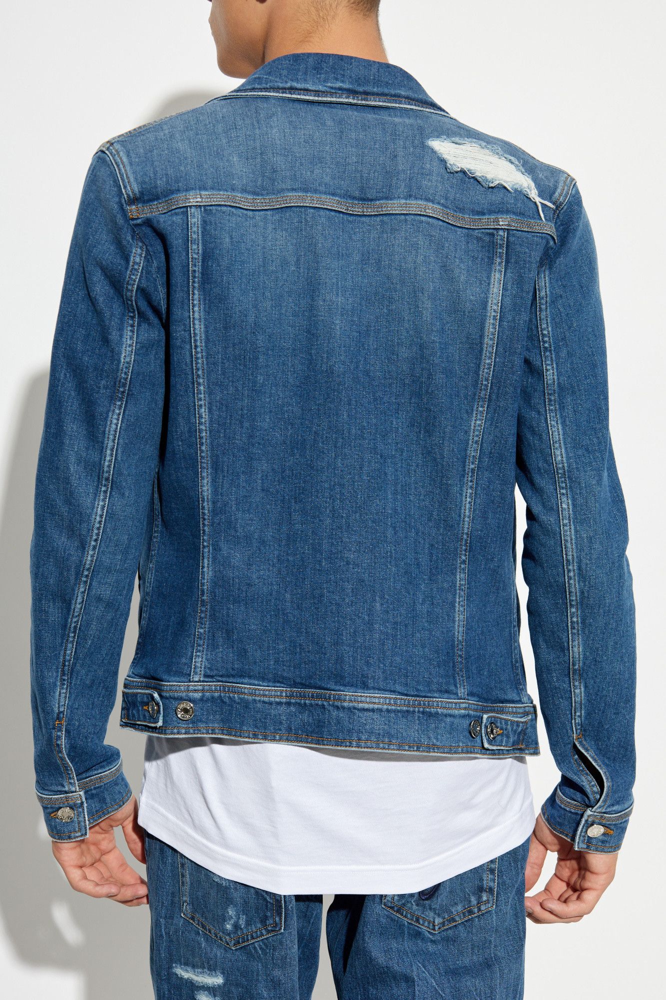 Dolce & Gabbana o1s22i1n0225 Stretch Denim Jacket in Blue Size US M / EU 48-50 / 2 - 4 Thumbnail