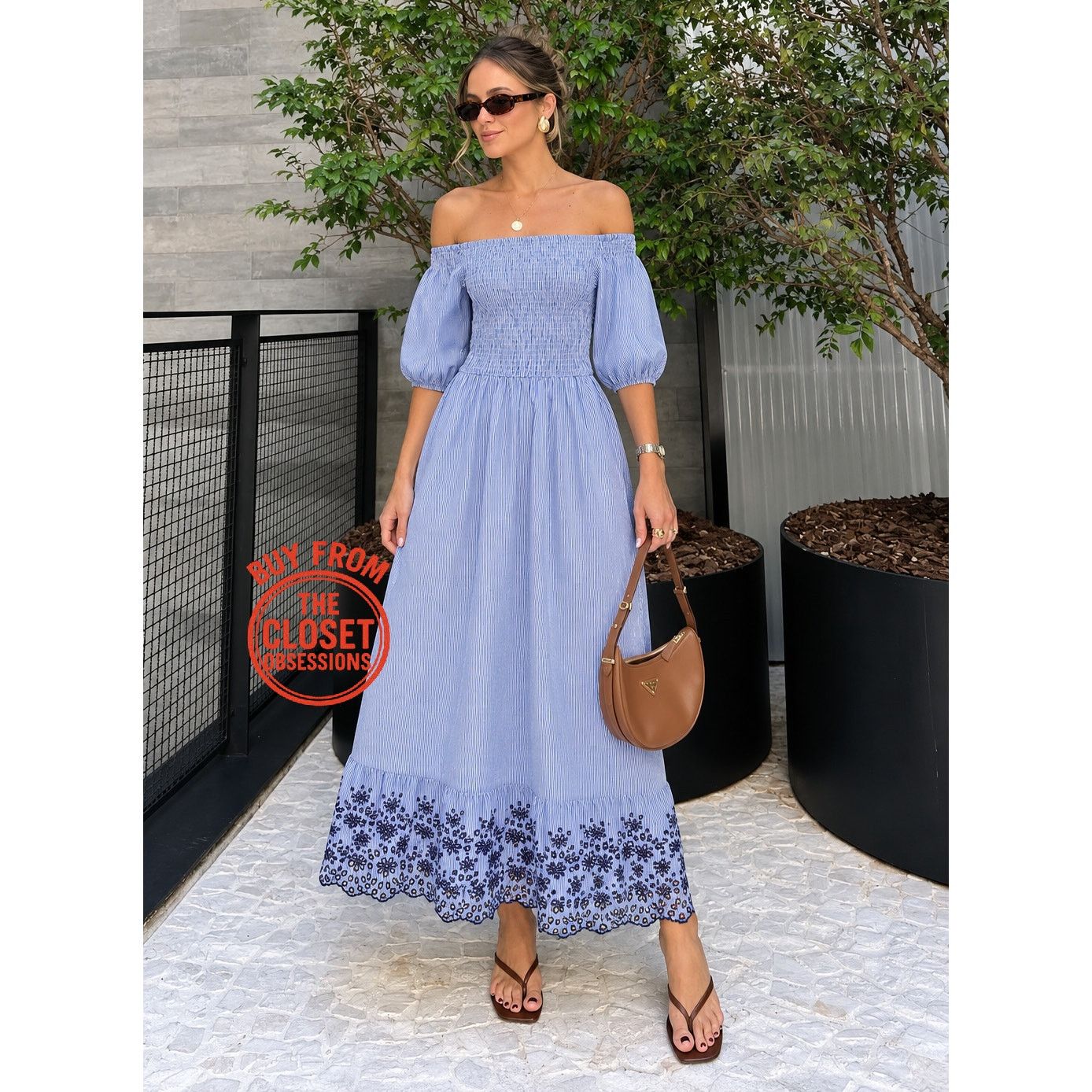 Zara Blue Velvet Slip Dress