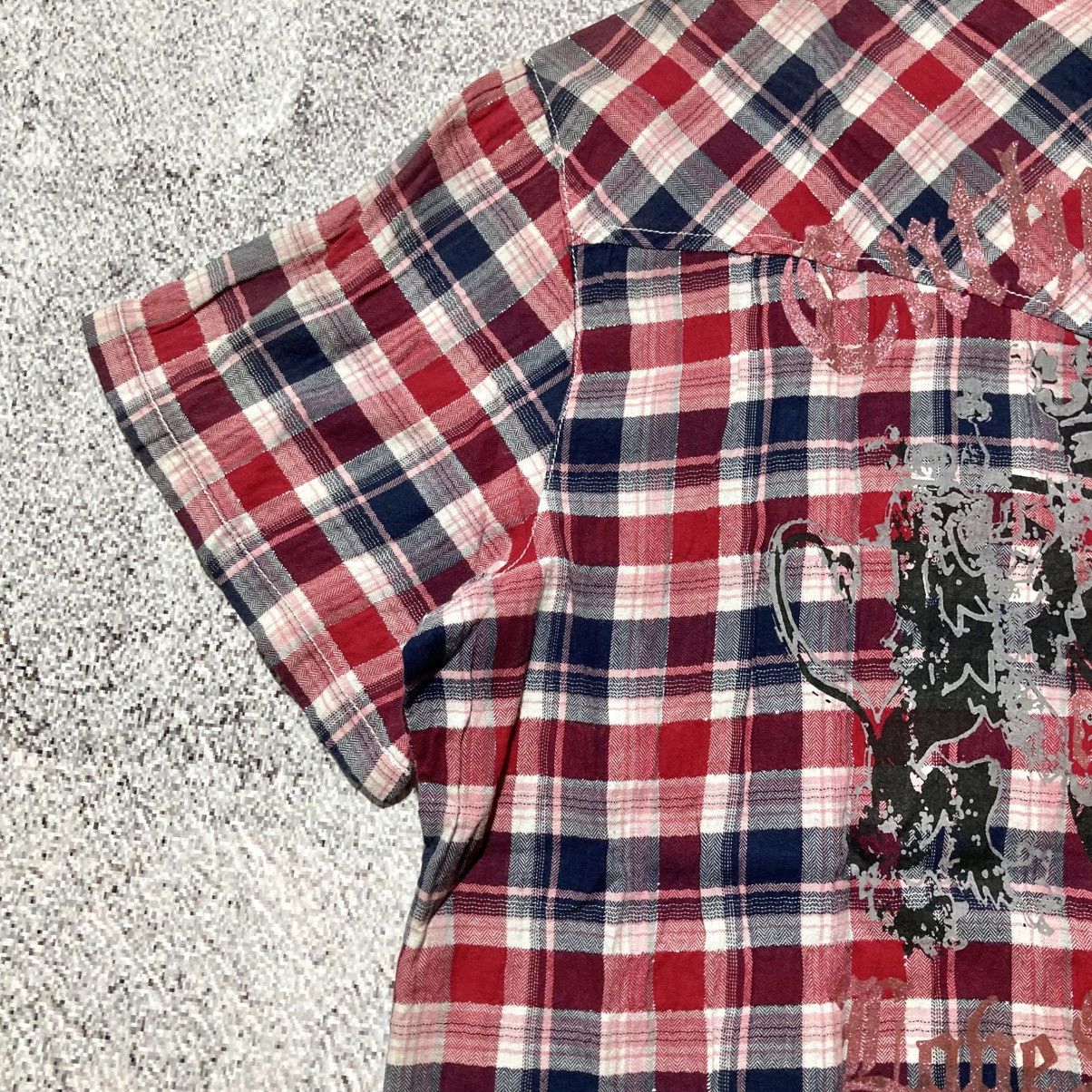 Japanese Brand 2000s Corn Flake Poem Logo Western Plaid Shirt Button Up Size US L / EU 52-54 / 3 - 6 Thumbnail