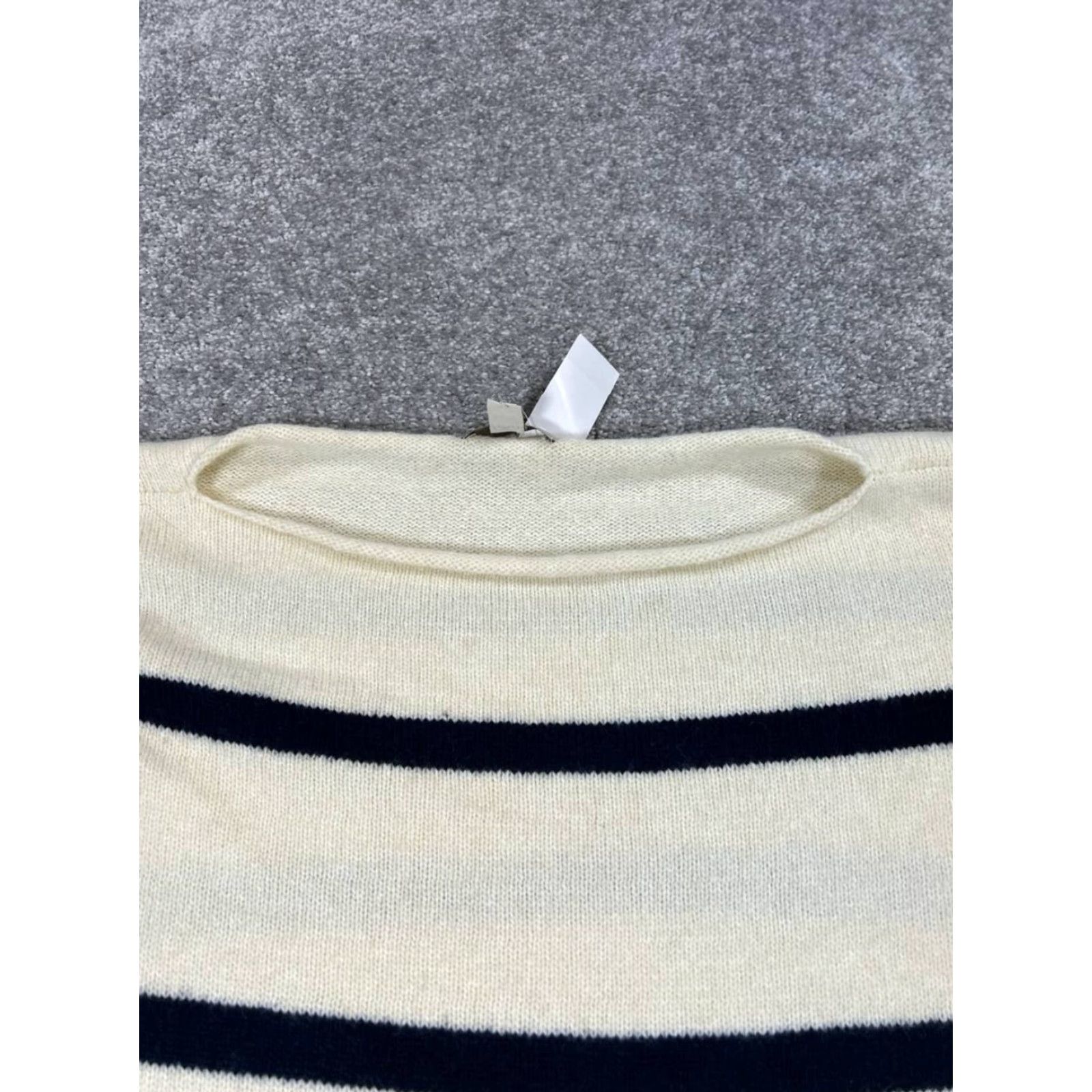 Loft VINTAGE Loft Sweater Womens XS Beige Blue Knit Pullover Poncho New Size XS / US 0-2 / IT 36-38 - 2 Thumbnail