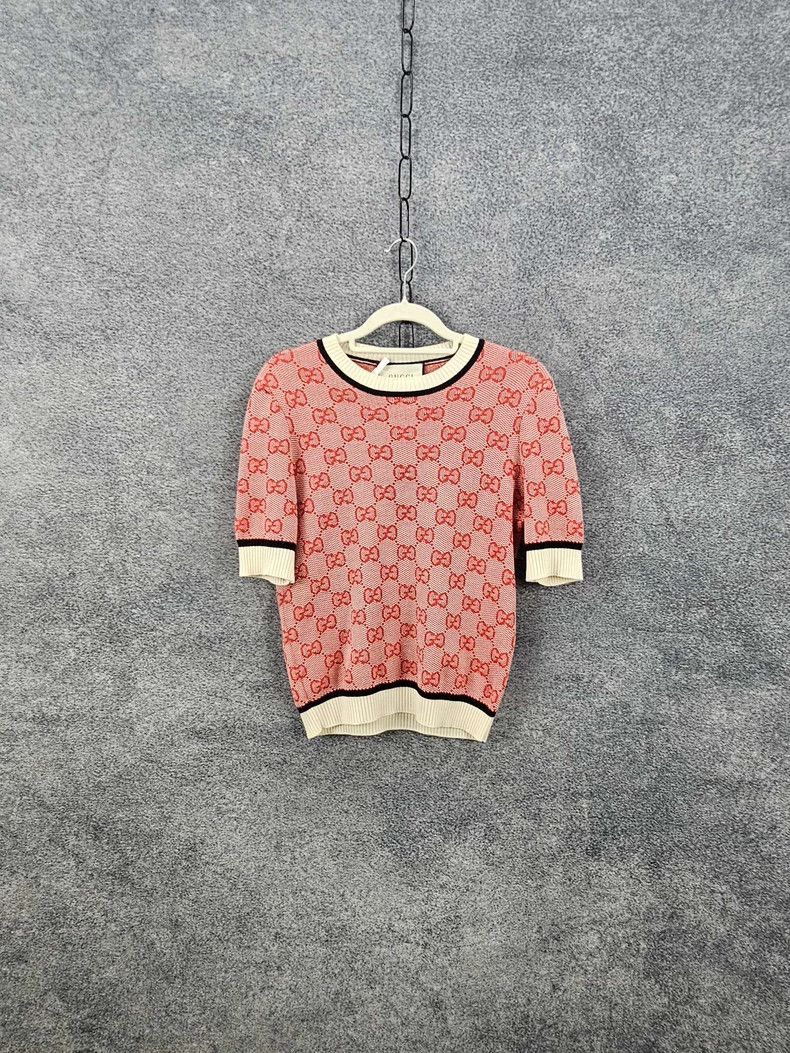Gucci GucciFull printed round-neck knitted short sleeves 2503-Nex Size M / US 6-8 / IT 42-44 - 1 Thumbnail