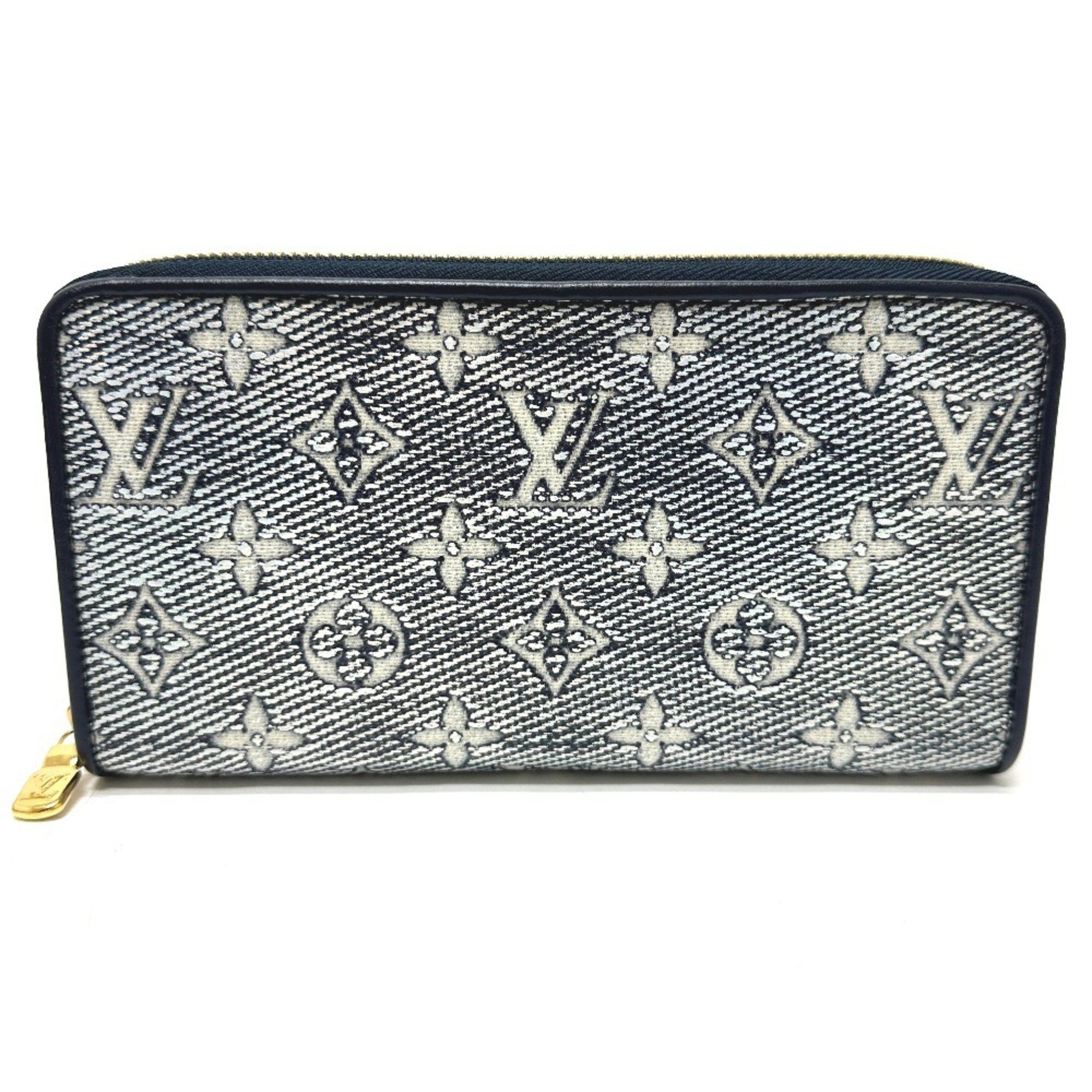 Louis Vuitton LOUIS VUITTON M82468 Monogram Jacquard Zippy Wallet, Long Women's, Navy Size ONE SIZE - 1 Thumbnail