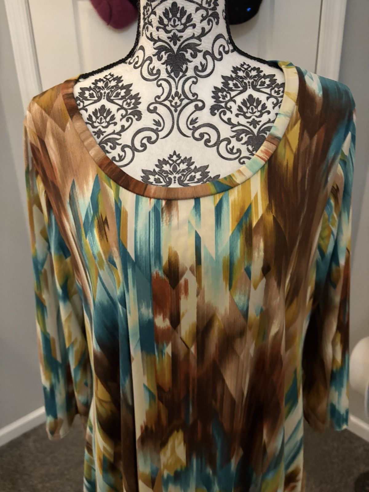 Other Abstract print size 2XL tunic 3/4 sleeve top Size XXL / US 16-18 / IT 52-54 - 6 Thumbnail