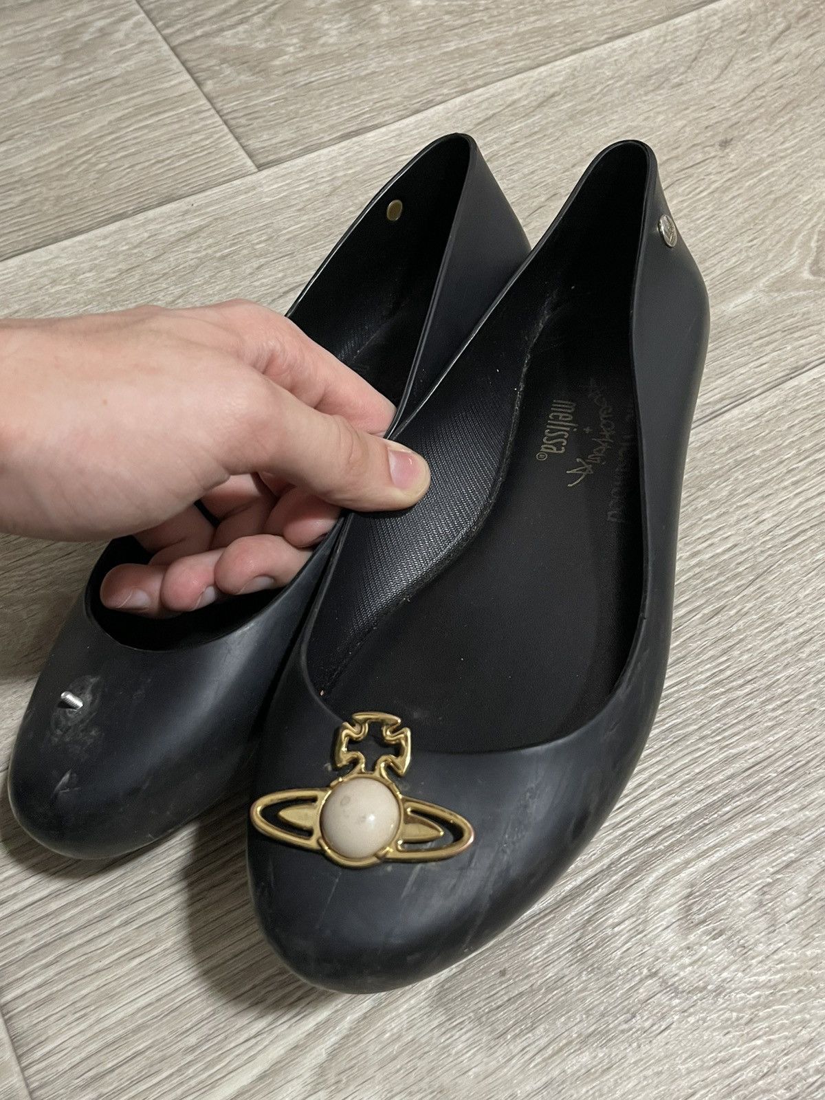 Melissa × Vivienne Westwood Vivienne Westwood × Melissa Anglomania Black Ballet Flats 38 Size US 8 / IT 38 - 2 Thumbnail