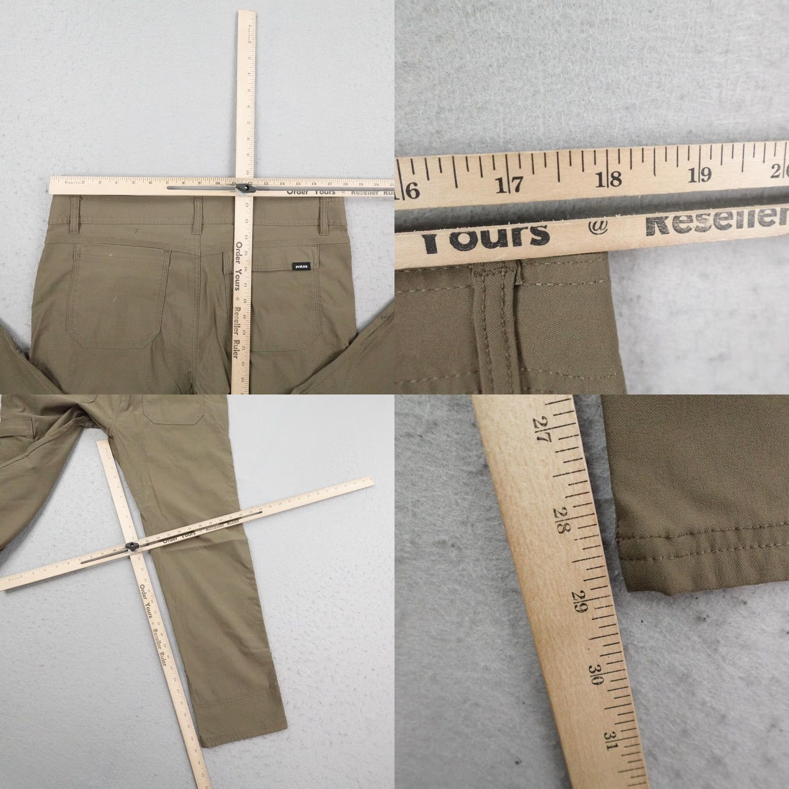 Prana Prana Pants Mens Beige 36x30 Slim Fit Stretch Zion Cargo Hiking Trail Size US 36 / EU 52 - 9 Thumbnail