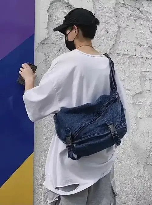 VIBE Fashion denim messenger bag shoulder bag Size ONE SIZE - 2 Thumbnail