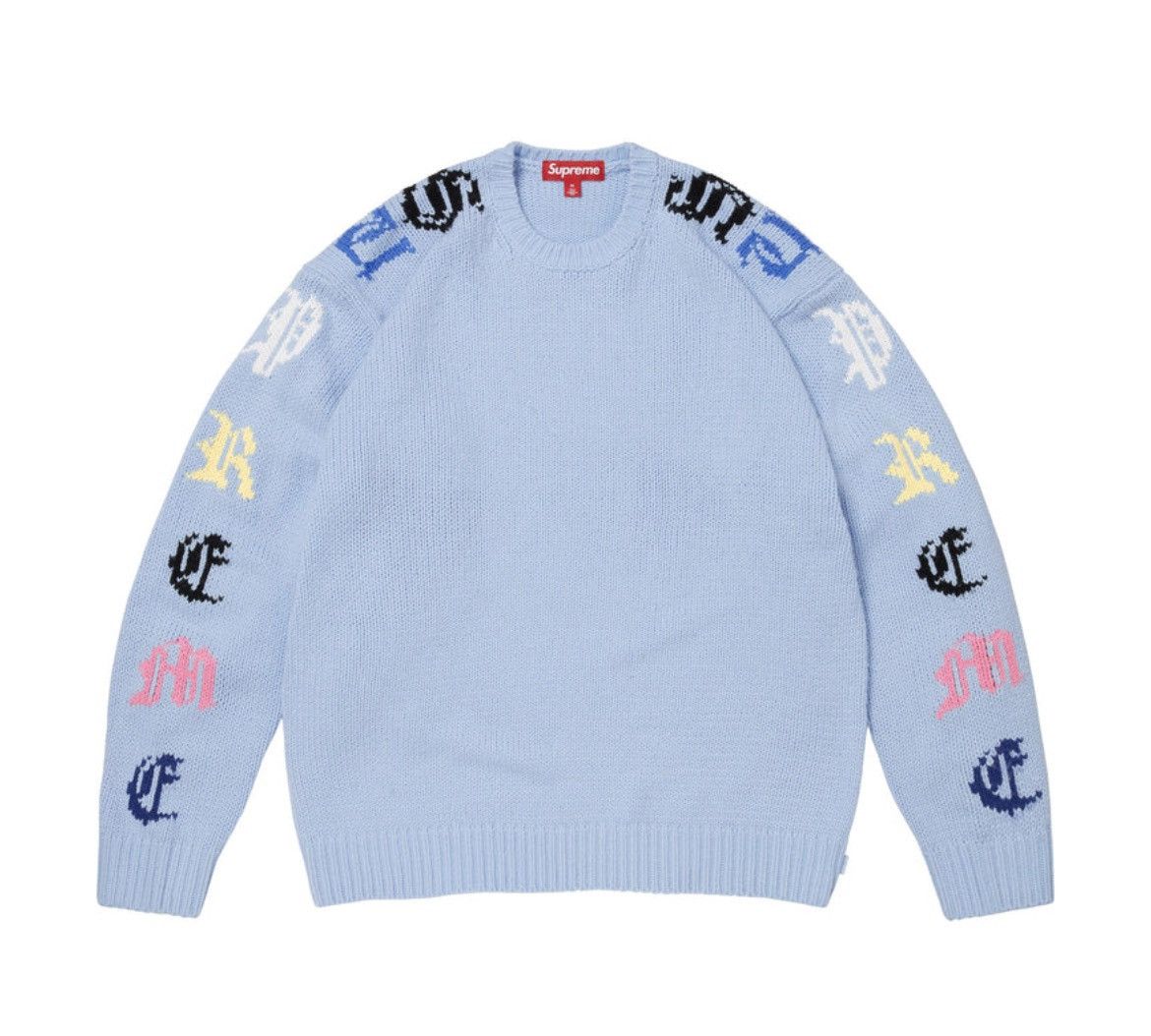 Supreme SUPREME OLD ENGLISH PRINTED SWEATER | Grailed