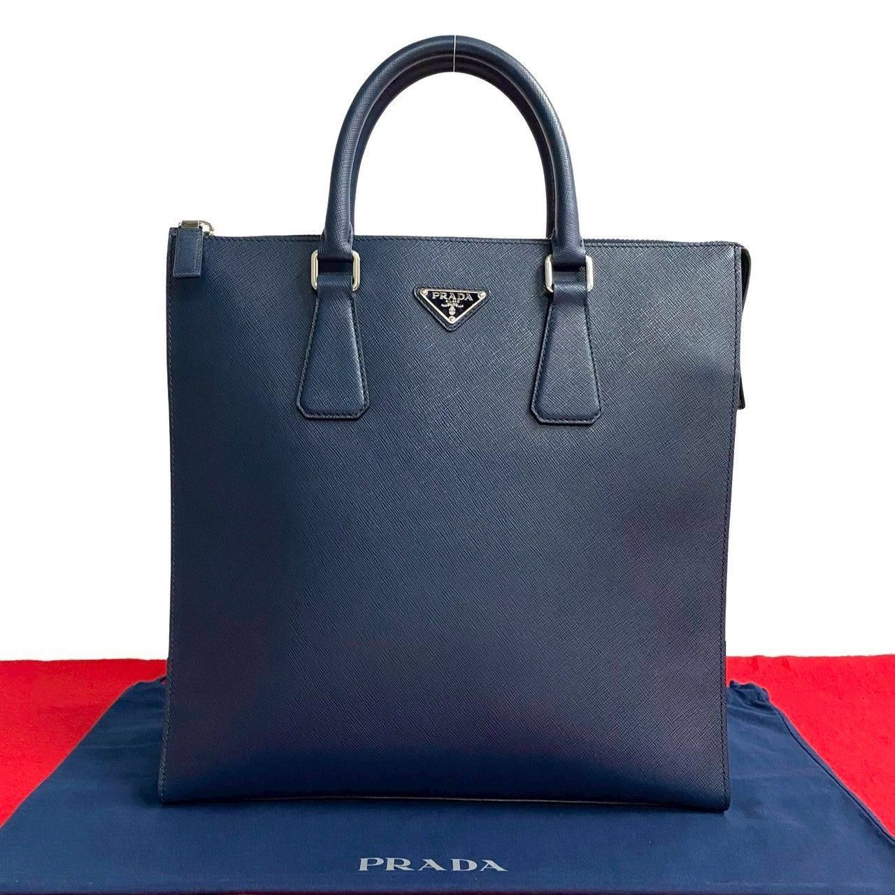 Prada Prada Handbag Blue Leather Size ONE SIZE - 1 Thumbnail