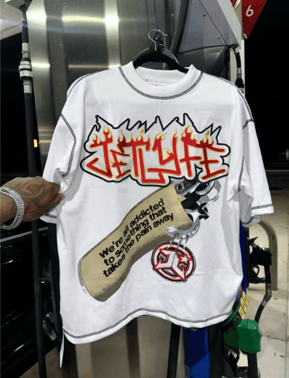 graphic printed short-sleeved