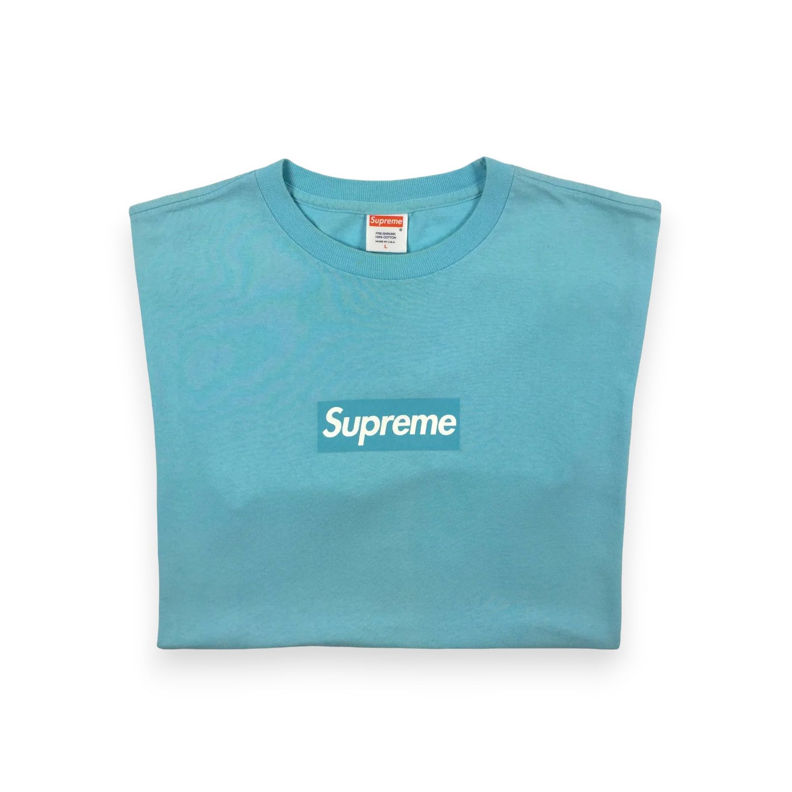 Supreme 2007 Supreme Teal Blue Box Logo Tee Size US L / EU 52-54 / 3 - 2 Thumbnail