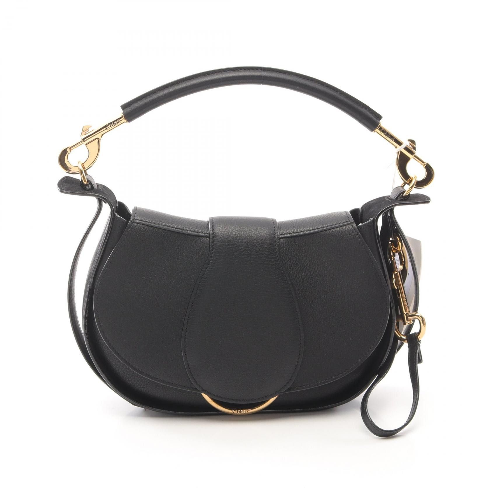 Chloe Chloe Chloé Ride Leather Shoulder Bag Leather Shoulder Bag Chc25Ss581O32001 in Black, Women's
