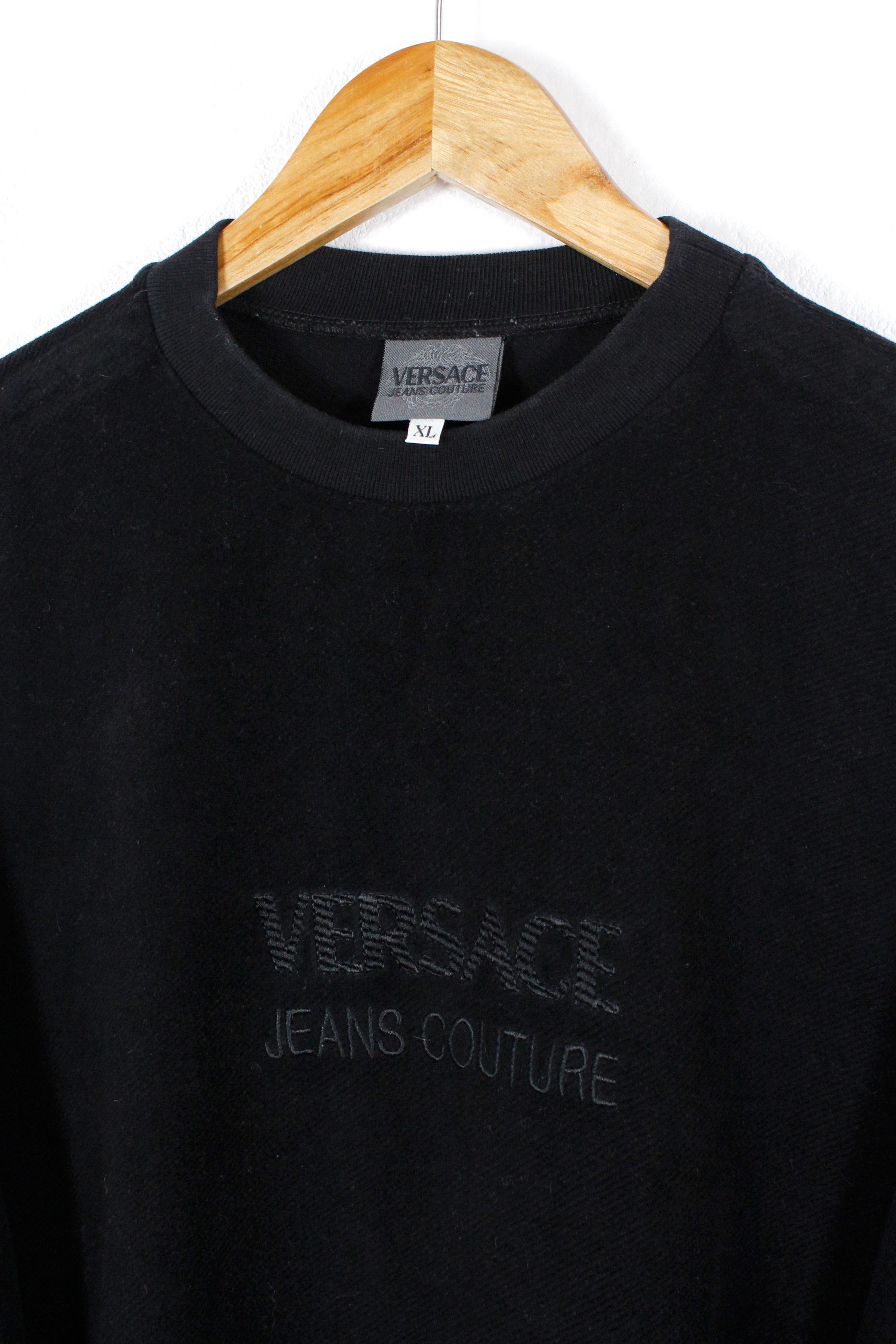 Versace Jeans Couture Vintage Versace Jeans Couture Logo Velvet Waffle Sweater Size US L / EU 52-54 / 3 - 2 Thumbnail