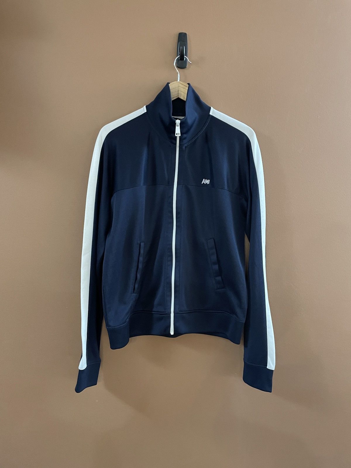 image of Ami Tracksuit Jacket Mint Condition in Blue, Men's (Size Medium)