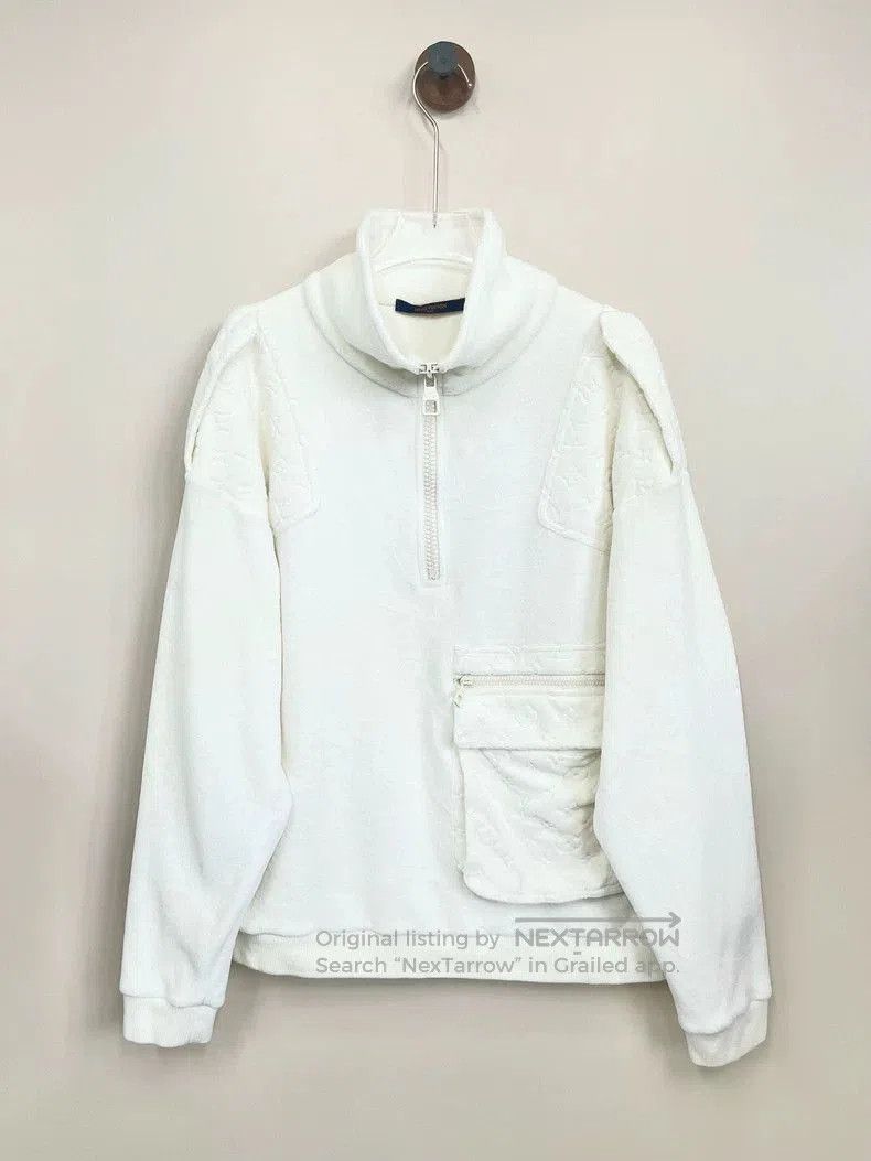 Louis Vuitton Louis Vuitton White Velvet Monogram Sweatshirt. Size US XS / EU 42 / 0 - 1 Thumbnail