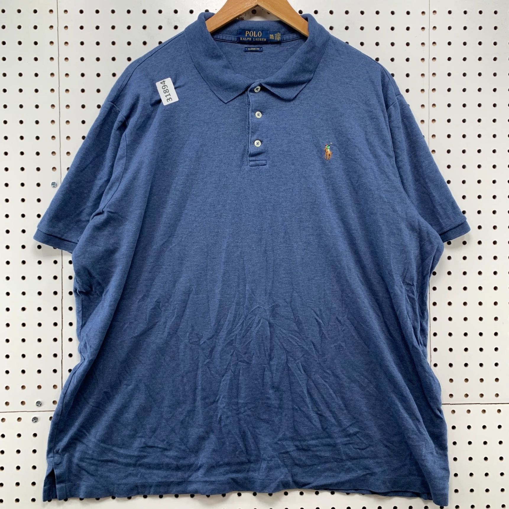 Polo Ralph Lauren Polo Ralph Lauren Shirt Mens 2XL Collared Blue Short Sleeve Brown Pony 27x28.5 Size US XXL / EU 58 / 5 - 2 Thumbnail