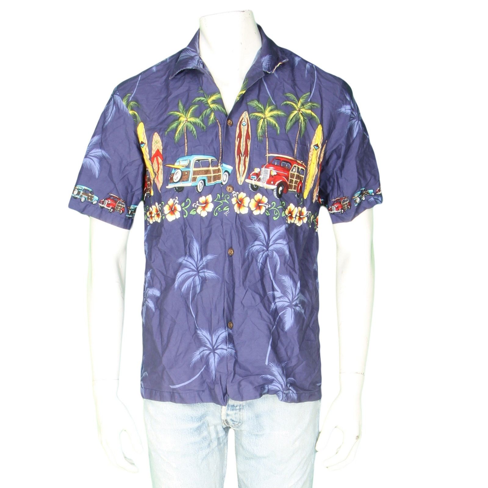 Other Classic Woody Car Surfing Surfboard Orchid Hawaiian Shirt Size US M / EU 48-50 / 2 - 2 Thumbnail