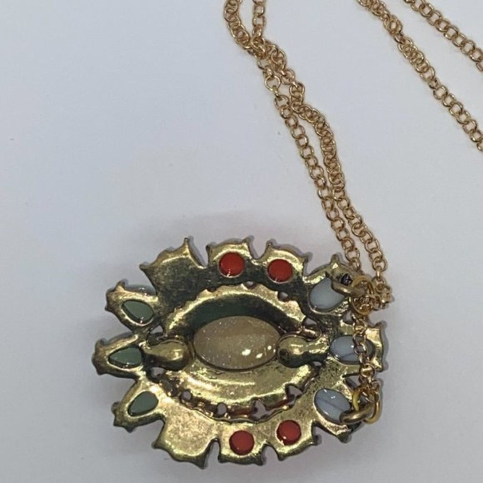 Handmade Bronze-Tone Glitter Sparkle Rhinestone Necklace Size ONE SIZE - 6 Thumbnail