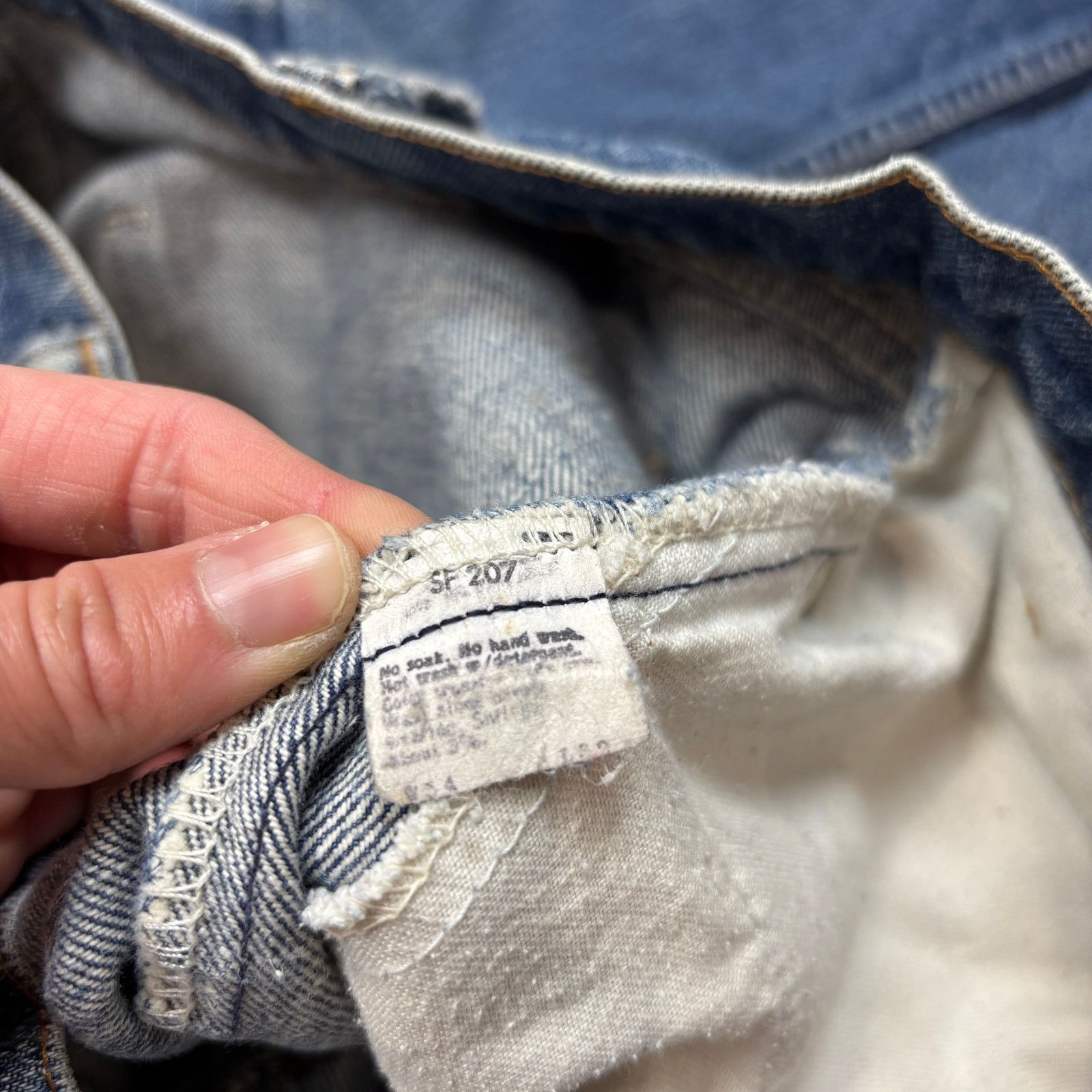 Levi's × Vintage VTG 80s Levi's 505 Orange Tab Raw Hem Jeans 34x32 Made USA Size US 34 / EU 50 - 9 Thumbnail