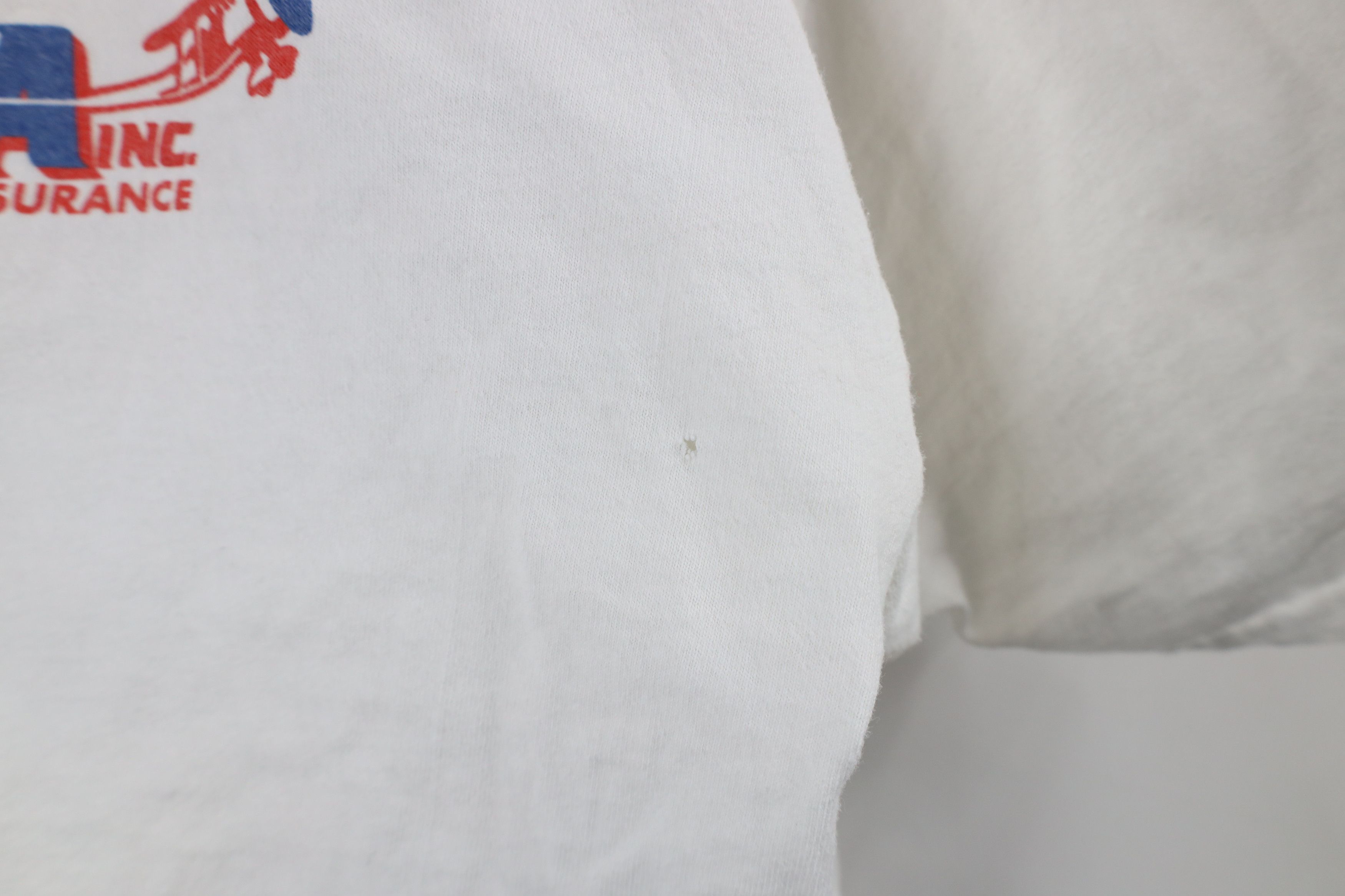 Vintage Vintage 90s Spell out AUA Inc Aircraft Insurance T-Shirt Size US XL / EU 56 / 4 - 5 Thumbnail