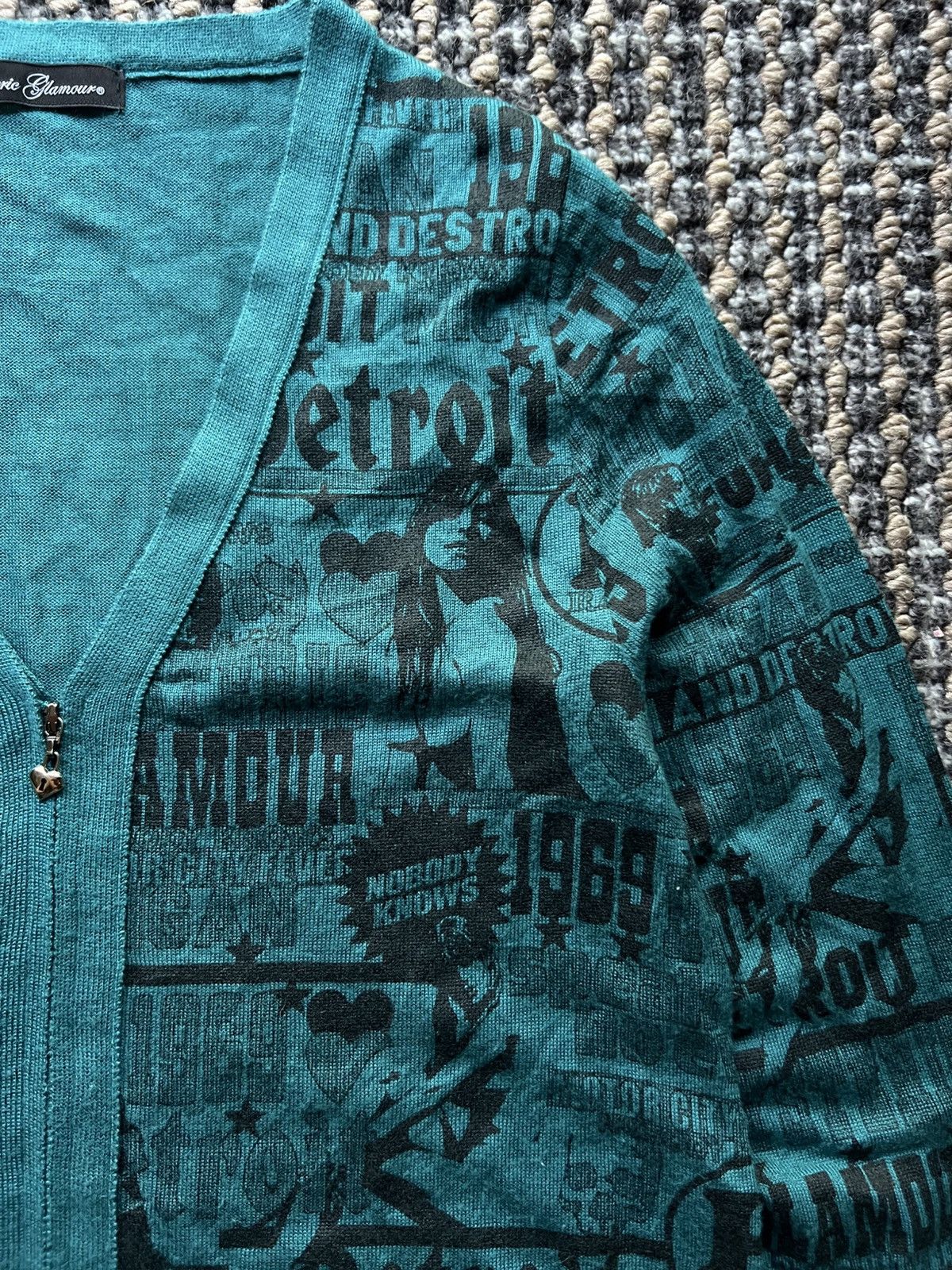 Hysteric Glamour Hysteric Glamour Detroit Pin Up Rare Cardigan Sweater Y2K Size US S / EU 44-46 / 1 - 3 Thumbnail
