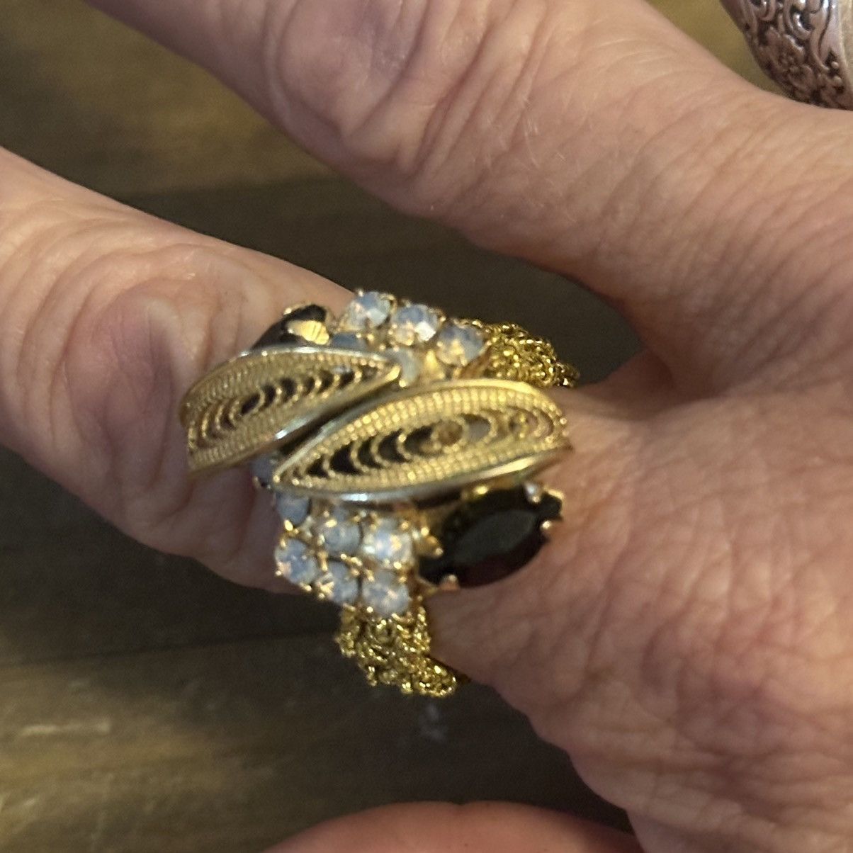 Vintage Vintage art deco macrame band ring Size ONE SIZE - 3 Thumbnail