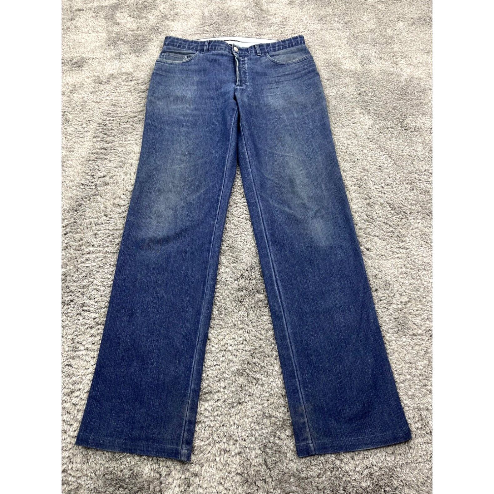 image of Brioni Jeans Men 36X35 Marmolada Straight Leg Designer Denim Pants Made In Italy in White