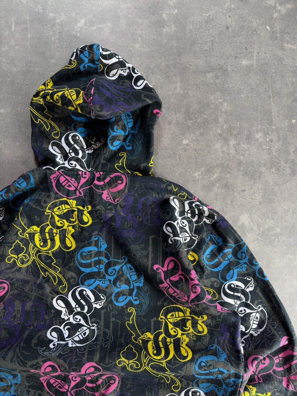 Southpole Southpole AOP Multilogo Baggy Printed Zip Hoodie XL XXL 00s Size US XL / EU 56 / 4 - 12 Thumbnail