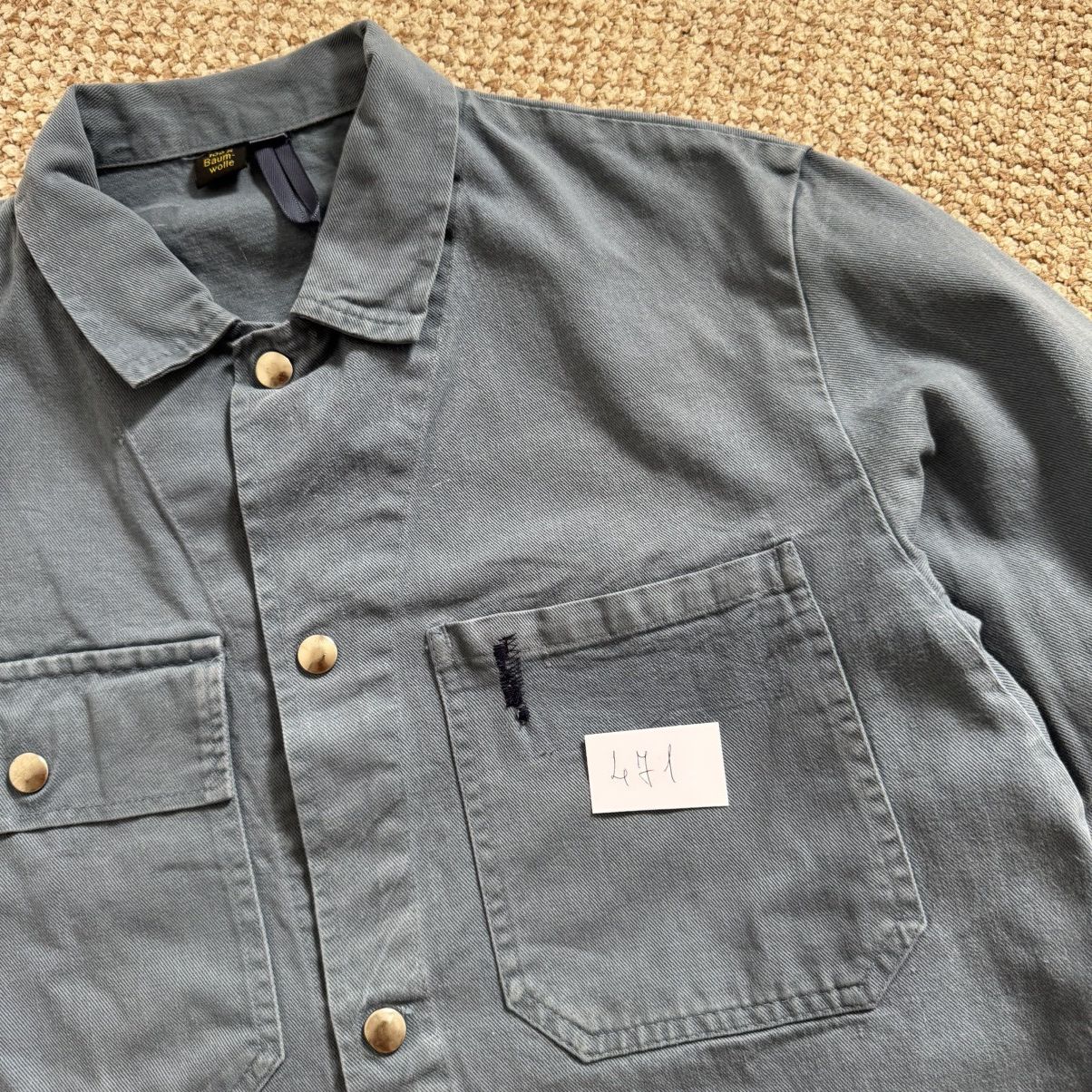 Vintage Distressed french works faded vintage sanfor jacket Size US M / EU 48-50 / 2 - 14 Thumbnail