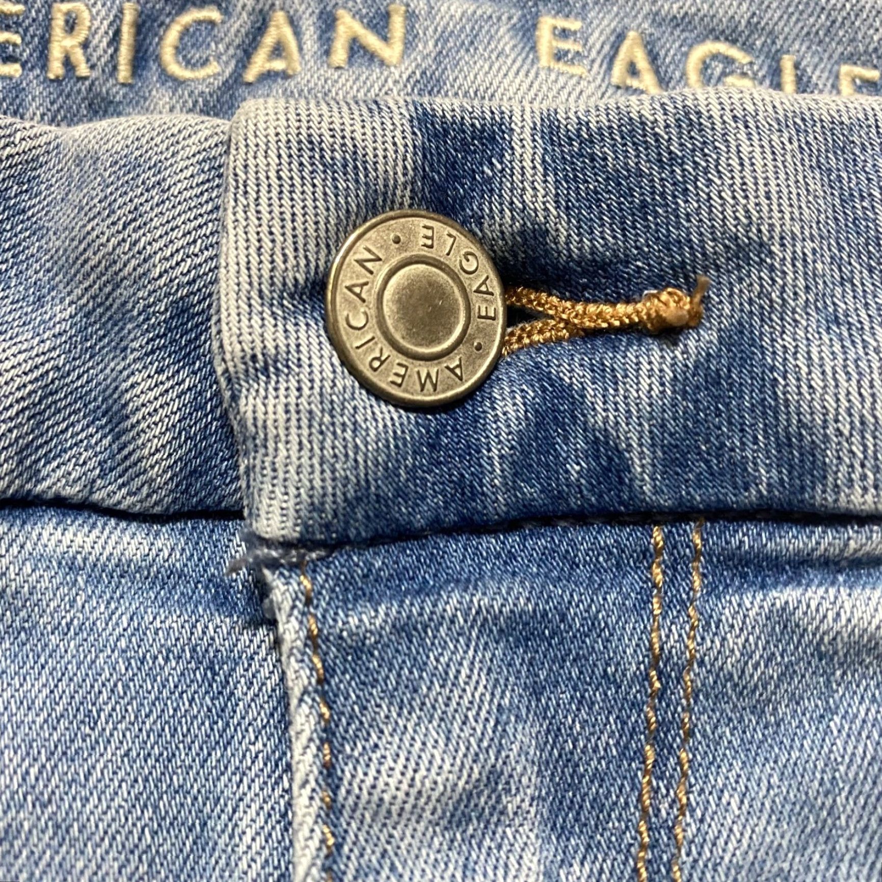 American Eagle Outfitters American Eagle Jeans Womens 4 Blue Denim High Rise Jegging Medium Wash Distress Size 27" / US 4 / IT 40 - 6 Thumbnail