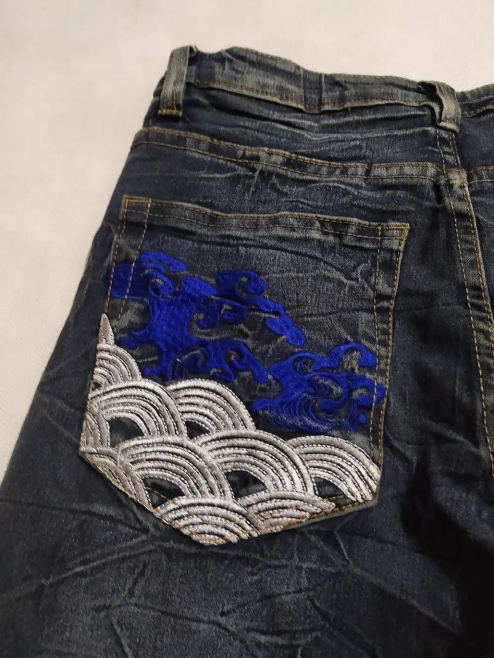 Other Ice Point Embroidery Koi Fish Jeans Size US 30 / EU 46 - 4 Thumbnail