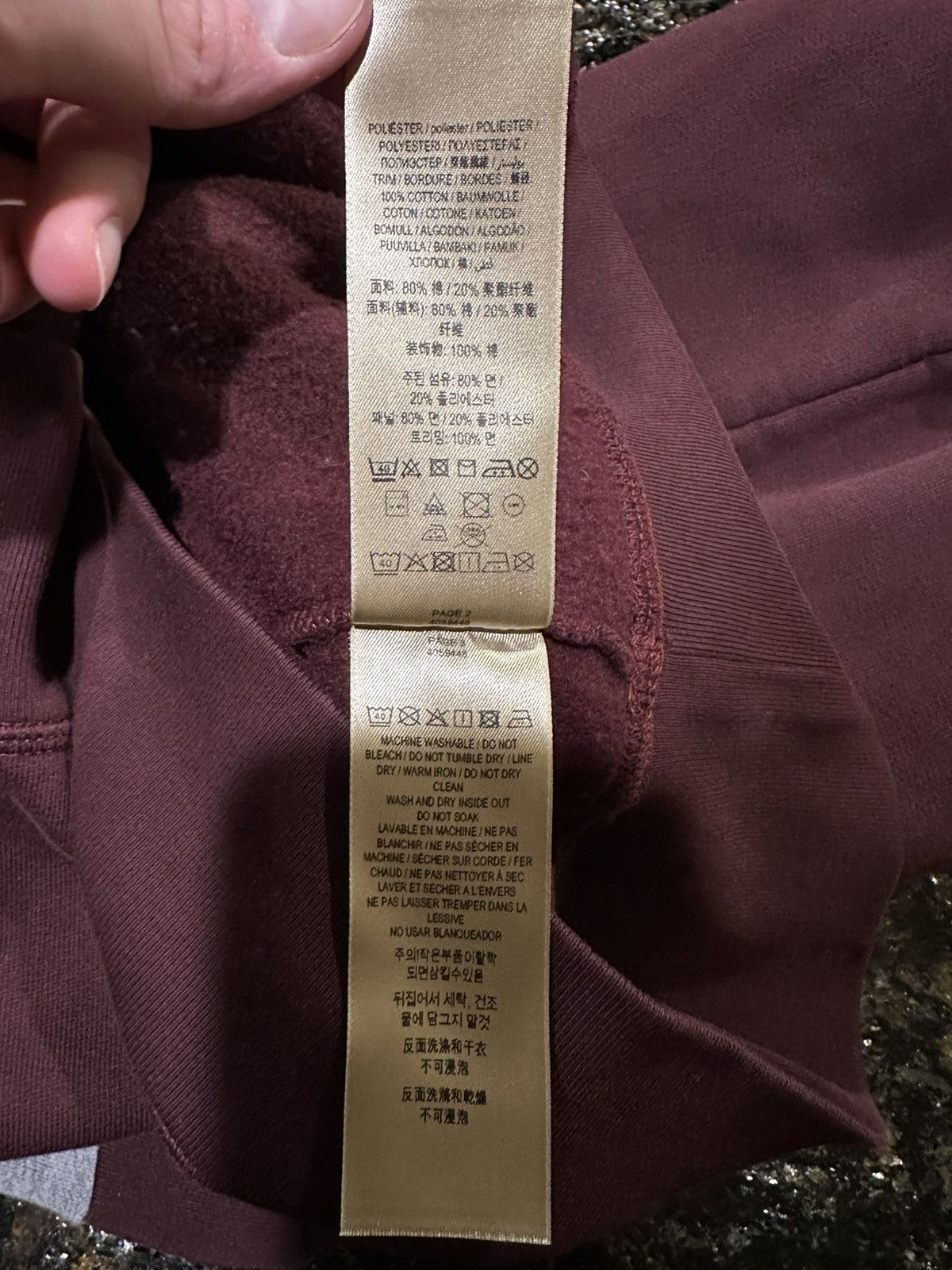 Burberry Burberry London England Wine / Grey Striped Pullover Hoodie Size US M / EU 48-50 / 2 - 14 Thumbnail