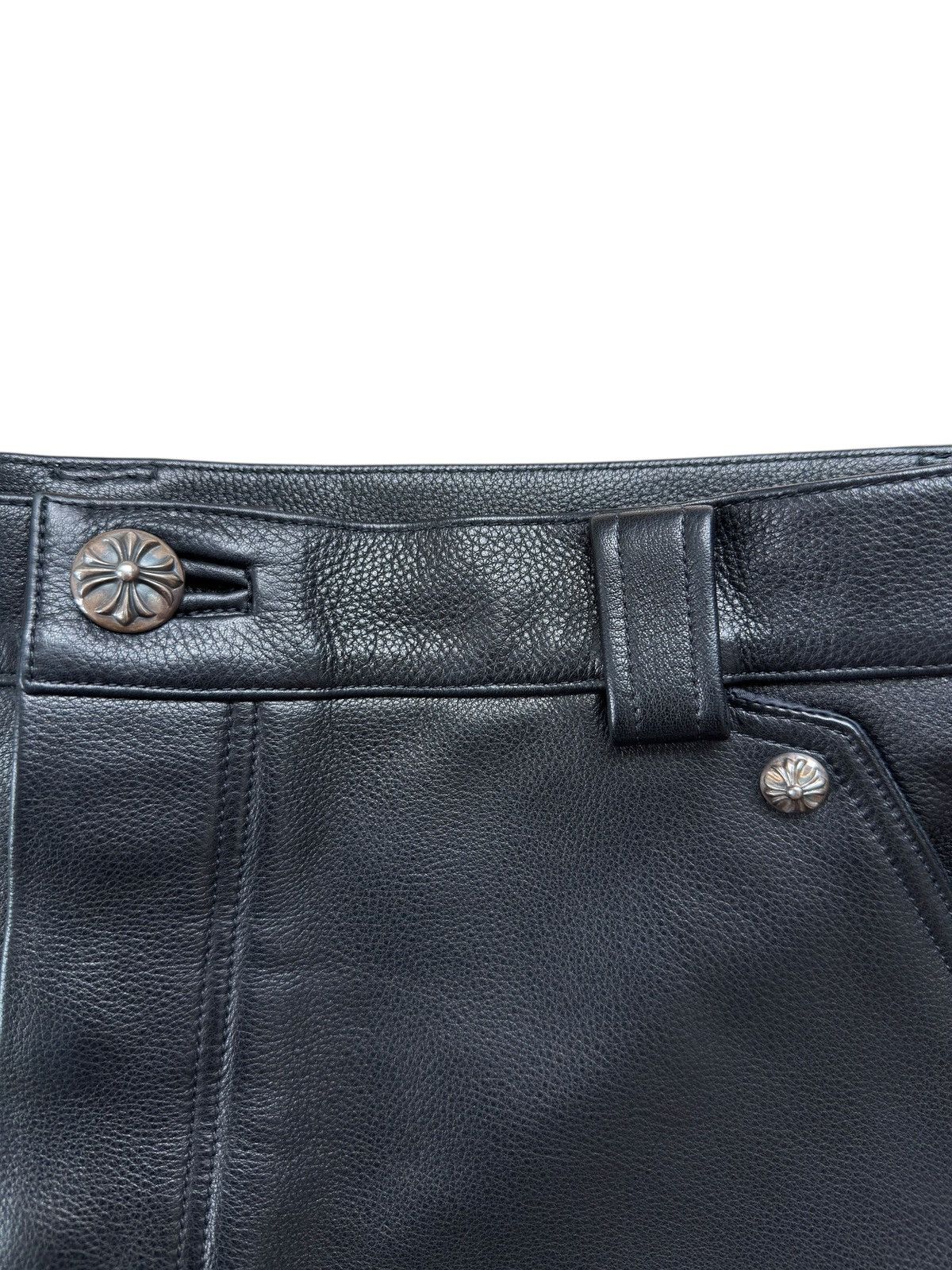 Chrome Hearts Chrome Hearts St.Barth Exclusive Leather FleurKnee Carpenter Size US 36 / EU 52 - 10 Thumbnail