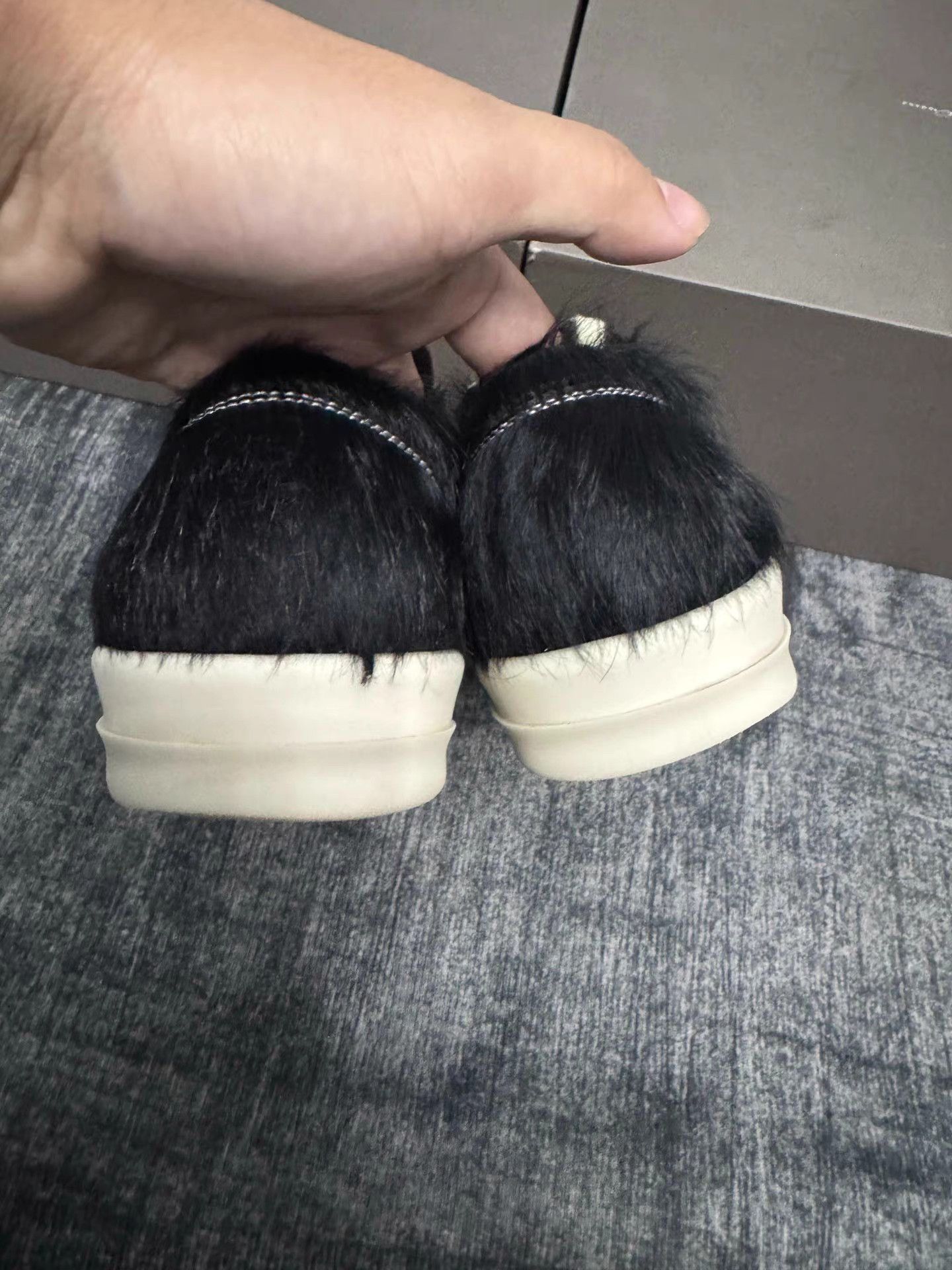 Rick Owens Rick Owens Mainline Black Horsehair “Infringement” Sneakers Size US 6 / EU 39 - 6 Thumbnail