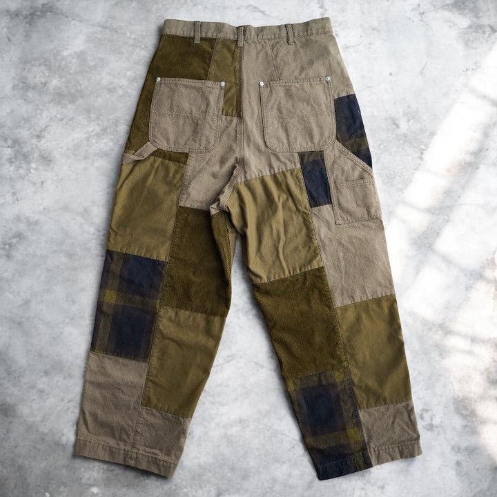Comme des Garcons Homme NWT 25AW COMME des GARCONS HOMME Patchwork Pants Brown S Size US 33 - 2 Thumbnail
