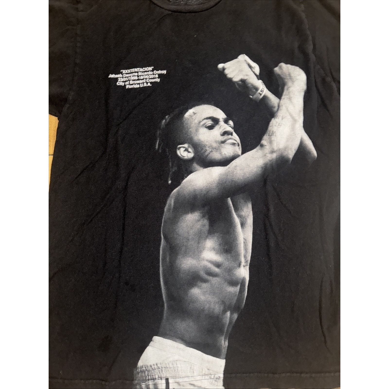 Band Tees × Vintage XXXTentacion Graphic T-Shirt Black Medium 18x27 Tribute Rap Size US M / EU 48-50 / 2 - 2 Thumbnail
