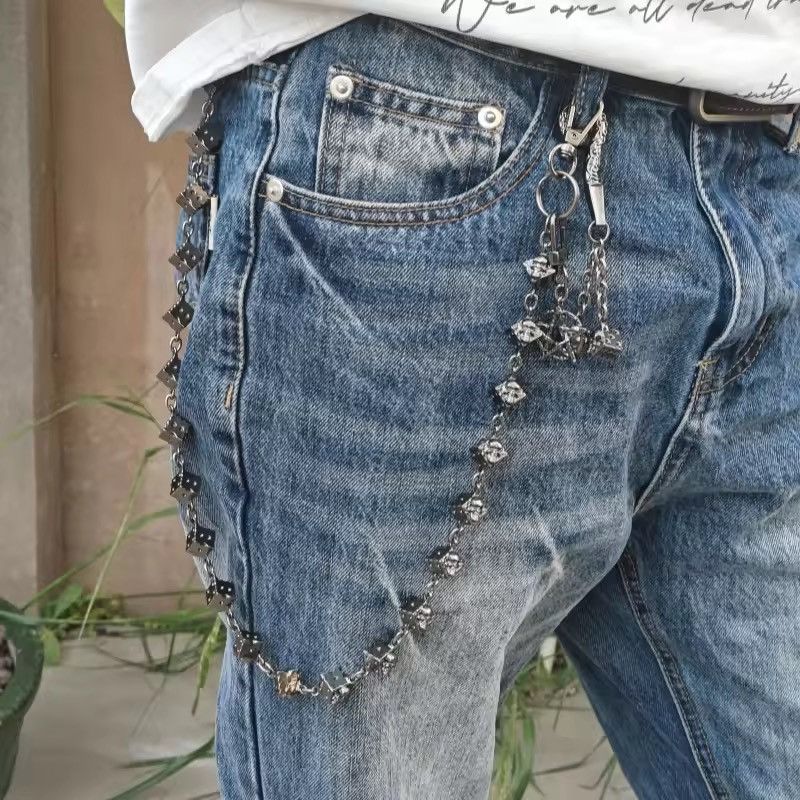 Vintage Dice and Skulls Rock Wallet Chain Size ONE SIZE - 4 Thumbnail
