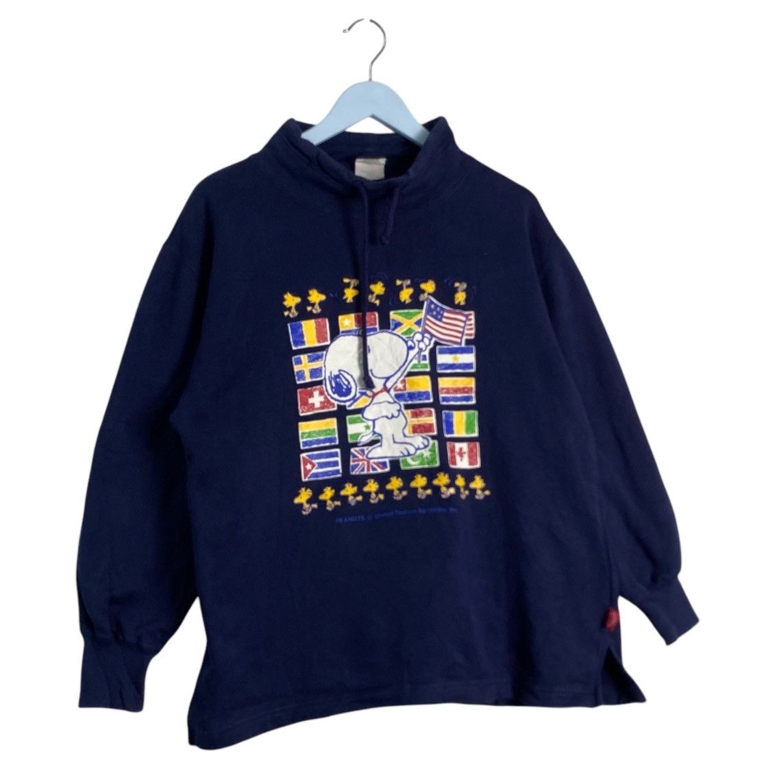 Peanuts Vintage sweatshirt peanuts snoopy country flags big logo Size US L / EU 52-54 / 3 - 3 Thumbnail