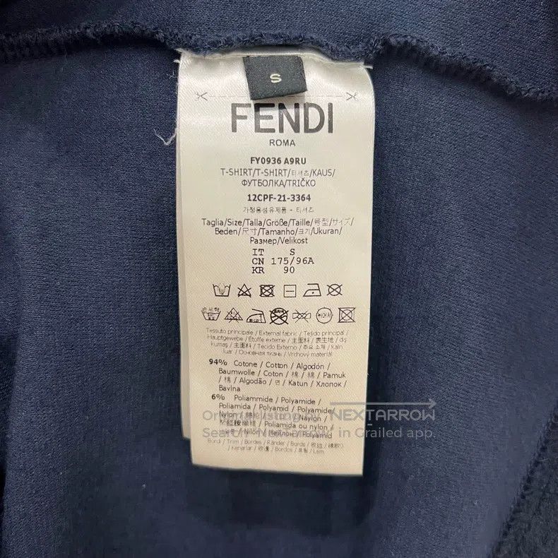 Fendi Fendi Dark blue embroidered towel short sleeve Size US S / EU 44-46 / 1 - 5 Thumbnail