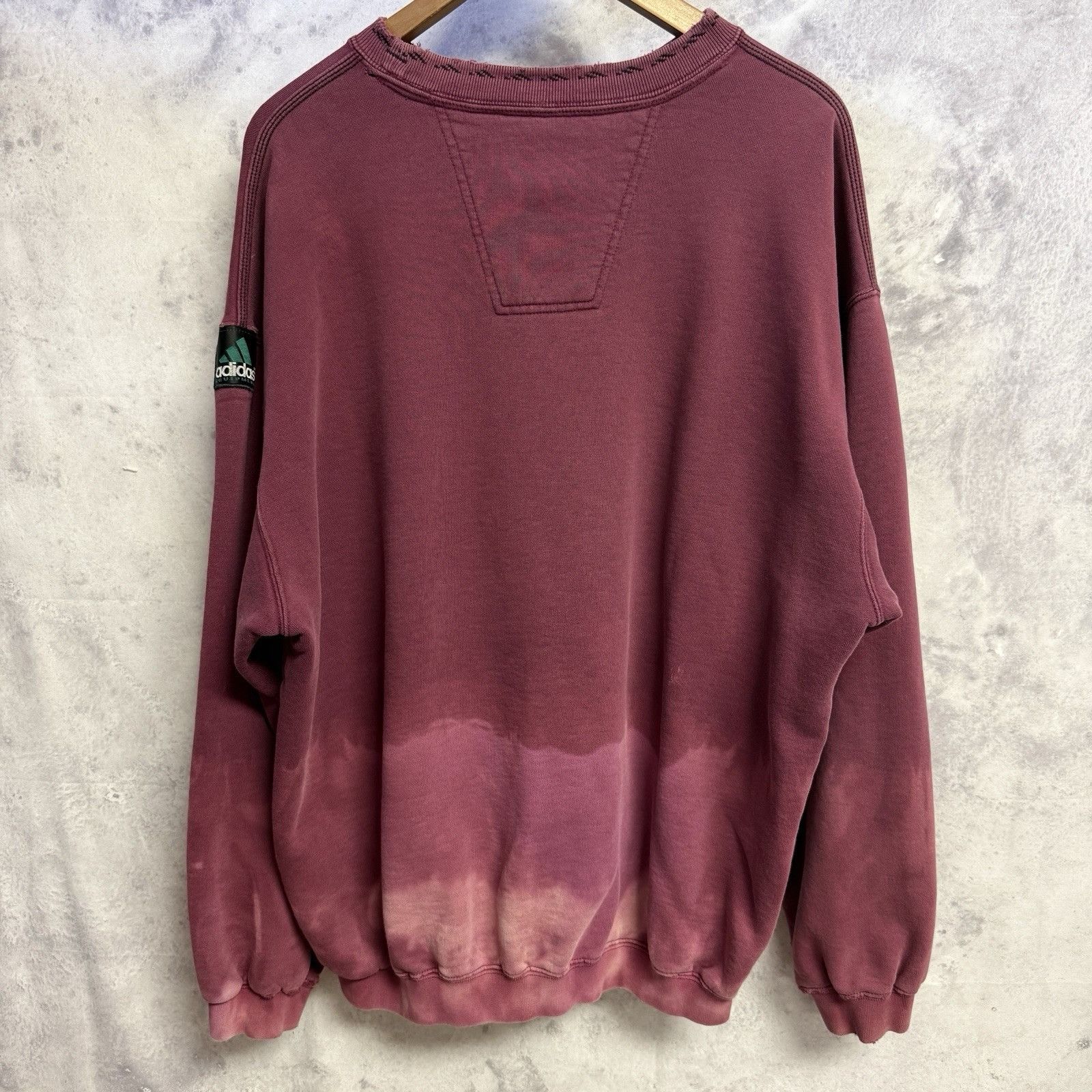 Adidas Vintage 90s Adidas Equipment Sweatshirt Mens XL Maroon Size US XL / EU 56 / 4 - 2 Thumbnail