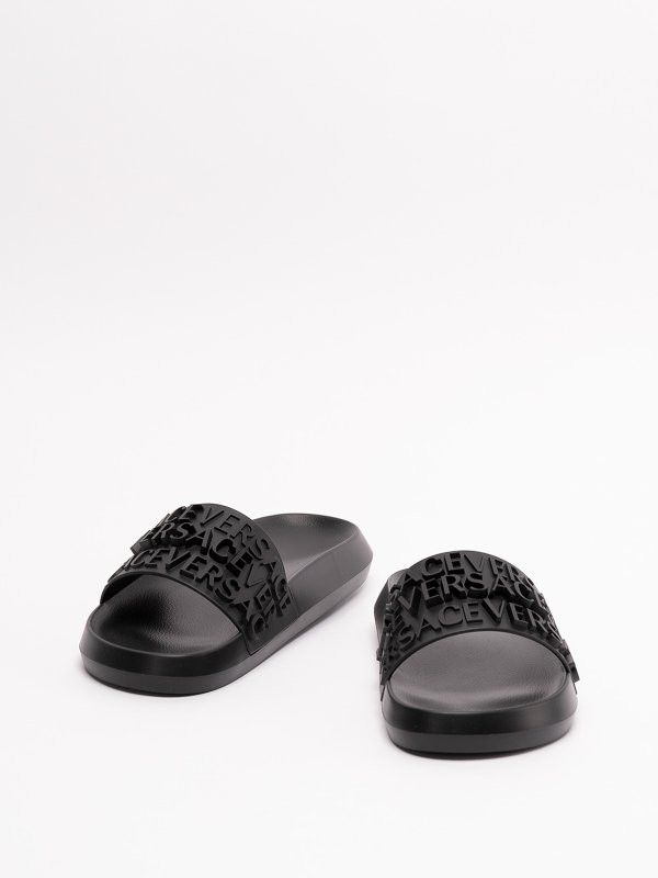 Versace o1y0425 Logo Slippers in Black Size US 7 / EU 40 - 2 Thumbnail
