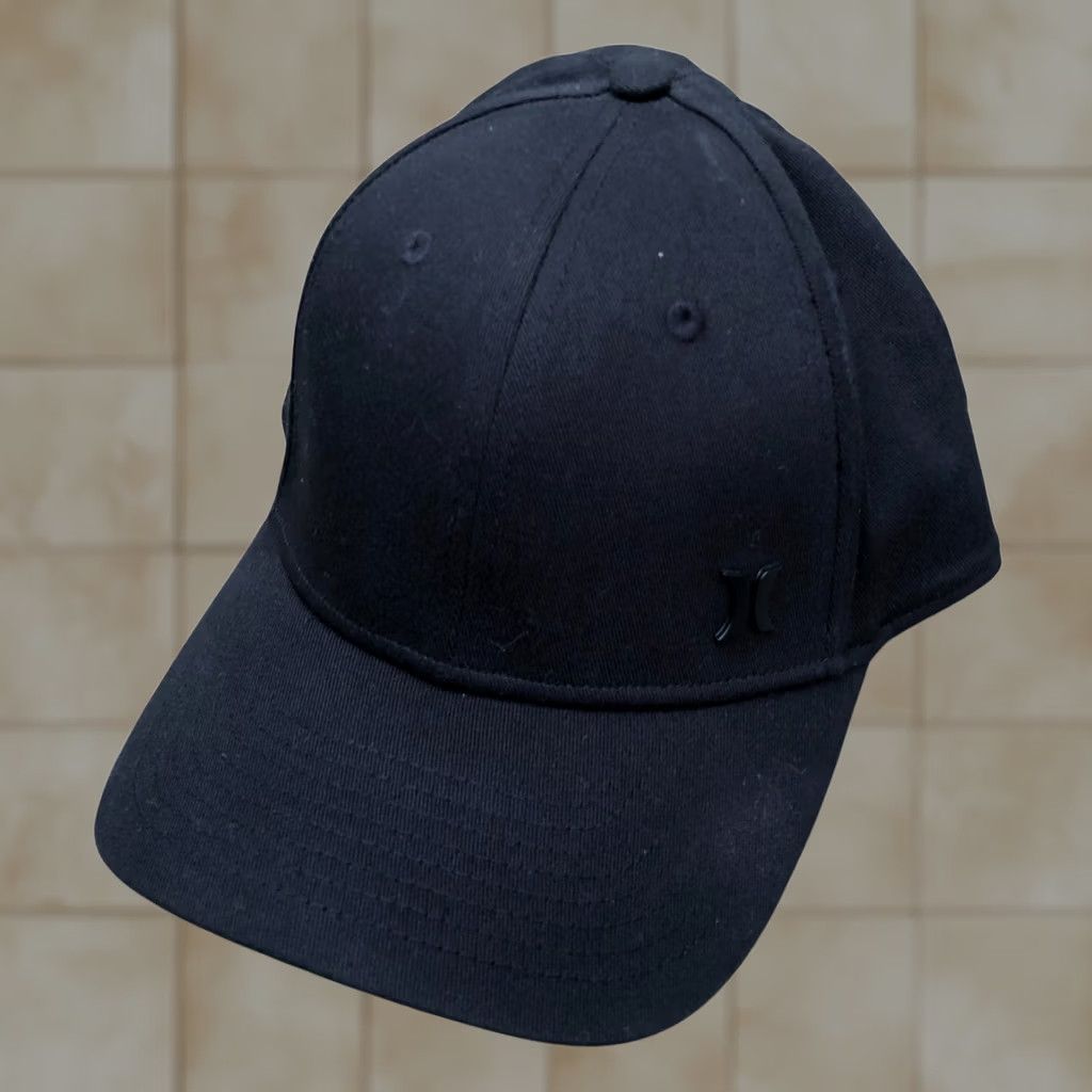 Hurley HURLEY A Flex Fitted Hat Men's M/L Black Baseball Cap Size ONE SIZE - 1 Thumbnail