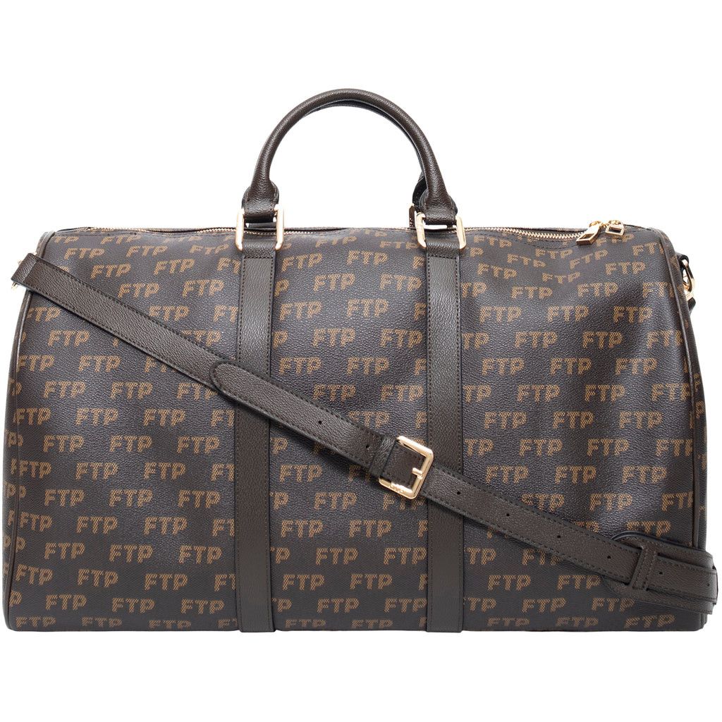 Fuck The Population FTP Logo Repete Duffle Bag (Brown) Size ONE SIZE - 1 Thumbnail