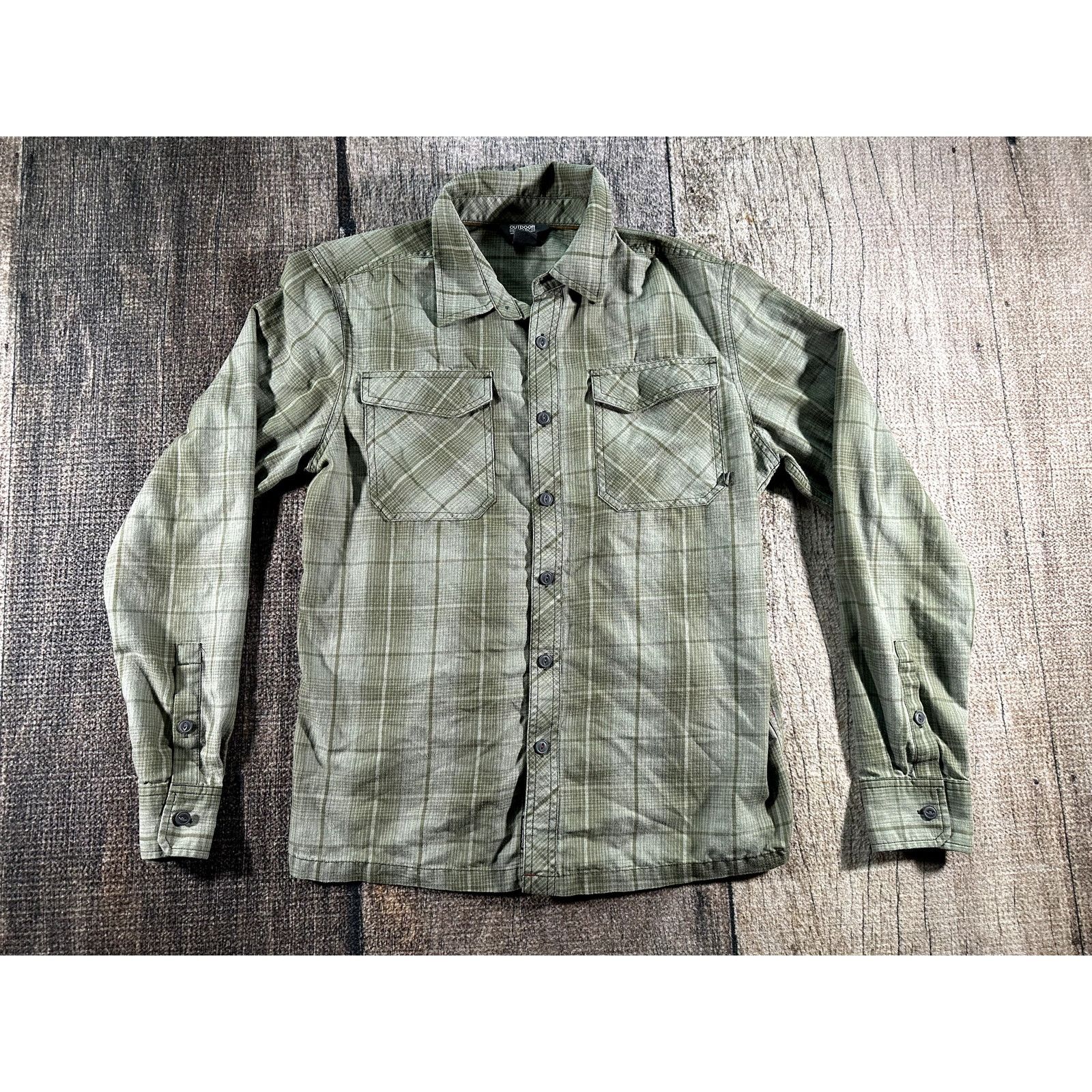 Outdoor Research Outdoor Research Mens Green Plaid LS Tangent II Shirt Size US M / EU 48-50 / 2 - 1 Thumbnail