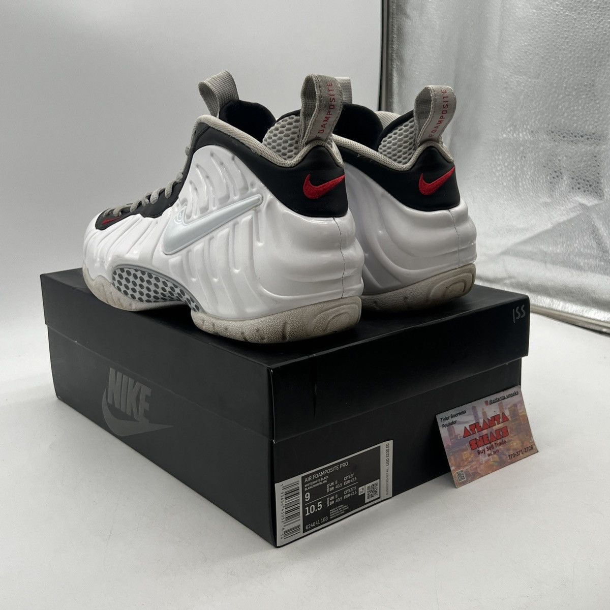 Nike Air Foamposite pro chrome white Size US 9 / EU 42 - 4 Thumbnail