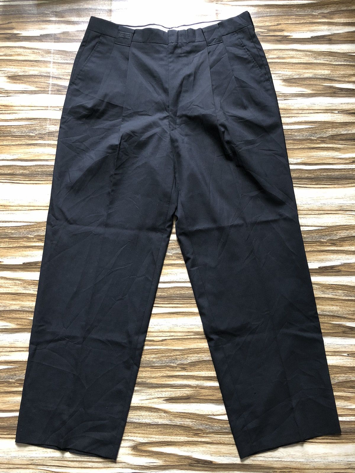 Balenciaga Vintage casual pant high waist wide leg balloon gabardine Size US 35 - 1 Thumbnail