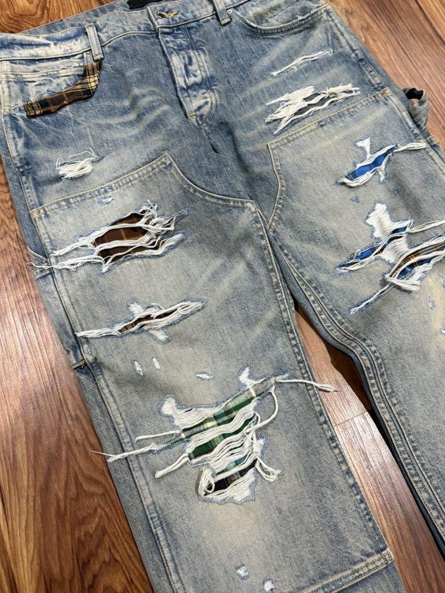Amiri Sample AMIRI Carpenter Repaired Baggy Jeans Adjustable Cuffs Size US 32 / EU 48 - 2 Thumbnail