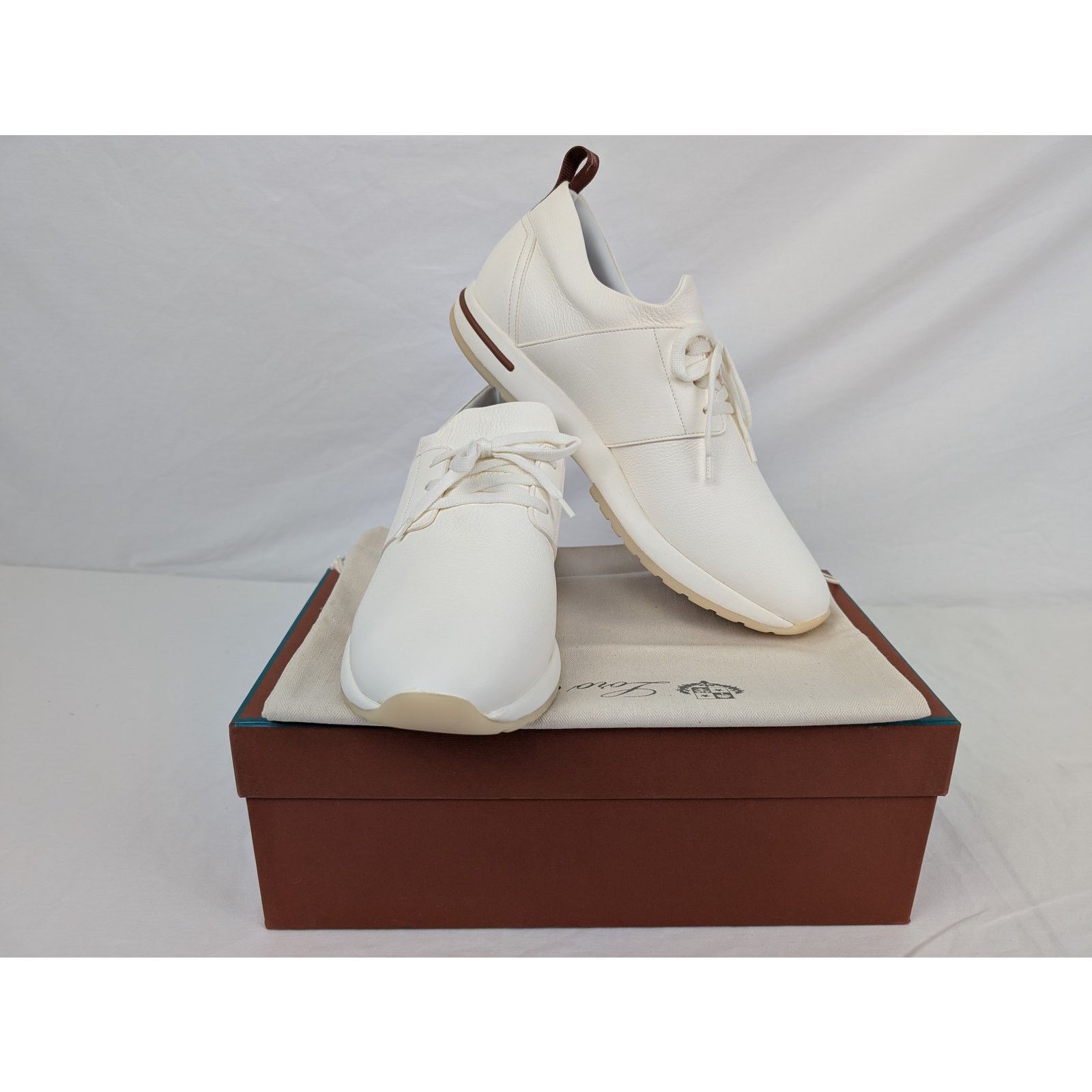 Loro Piana o1rshd1 360 LP Flexy Walk Man Metal Free Deer Sneakers White Size US 11 / EU 44 - 14 Thumbnail