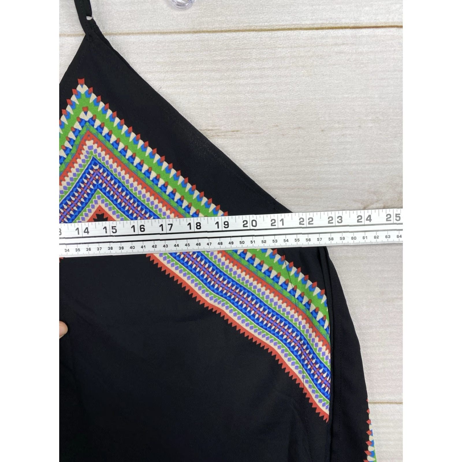 Vintage Lily White Dress Sleeveless Spaghetti Strap V-Neck Knee Length Black XL Bohemian Sundress Light Weight Casual Travel Party/Cocktail Women Size XL / US 12-14 / IT 48-50 - 7 Thumbnail